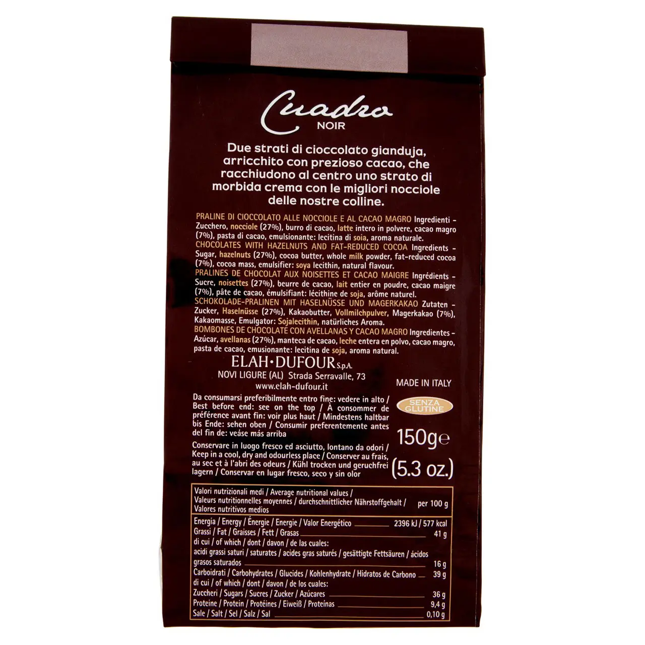 Novi Chocolate | Novi Cuadro Noir | Novi Italian Chocolate | Novi Cioccolata | 5,2 Ounce Total - Image 6