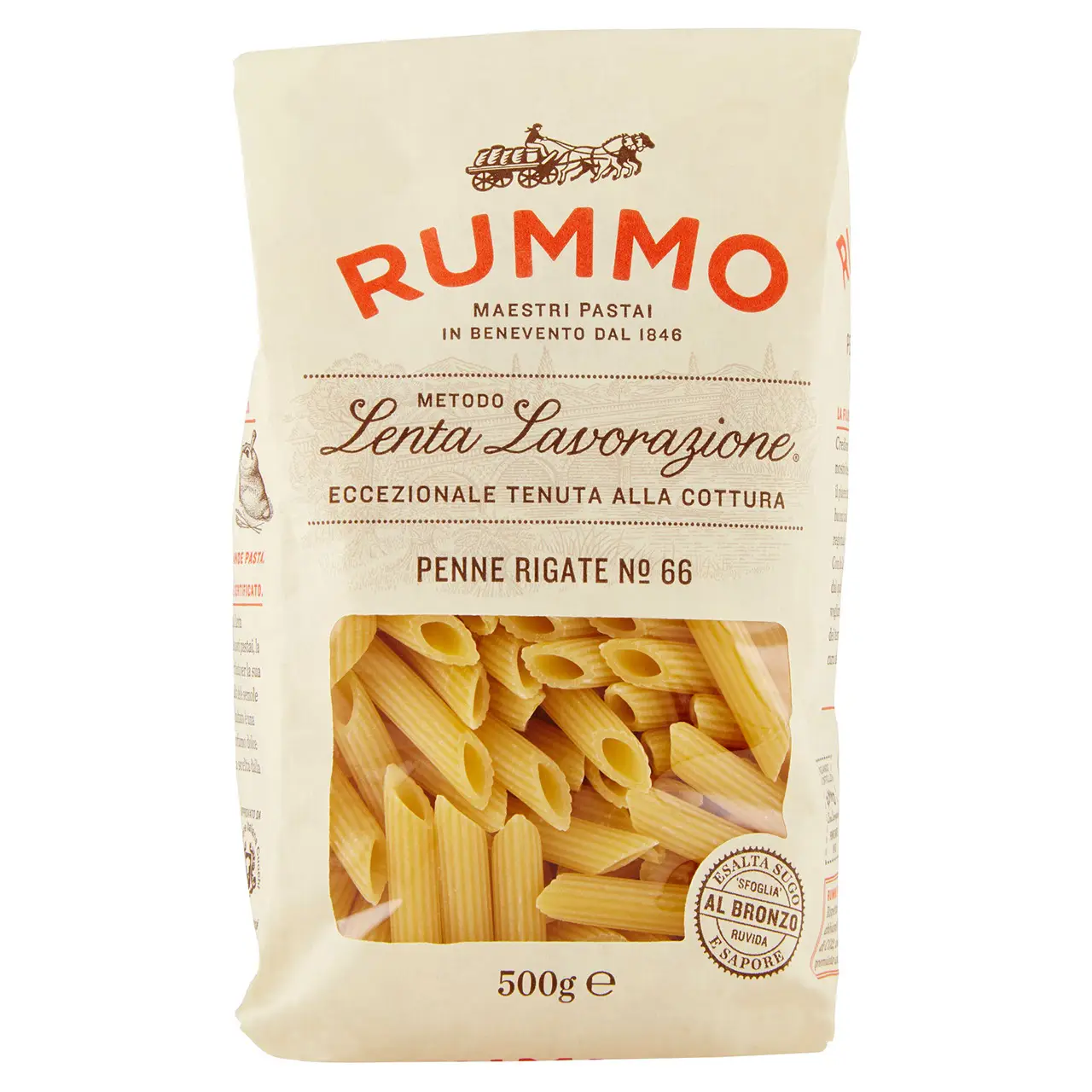 Rummo Pasta | Rummo Penne Rigate No. 66 | Rummo Spaghetti | Rummo Italian Pasta | 17,6 Ounce Total