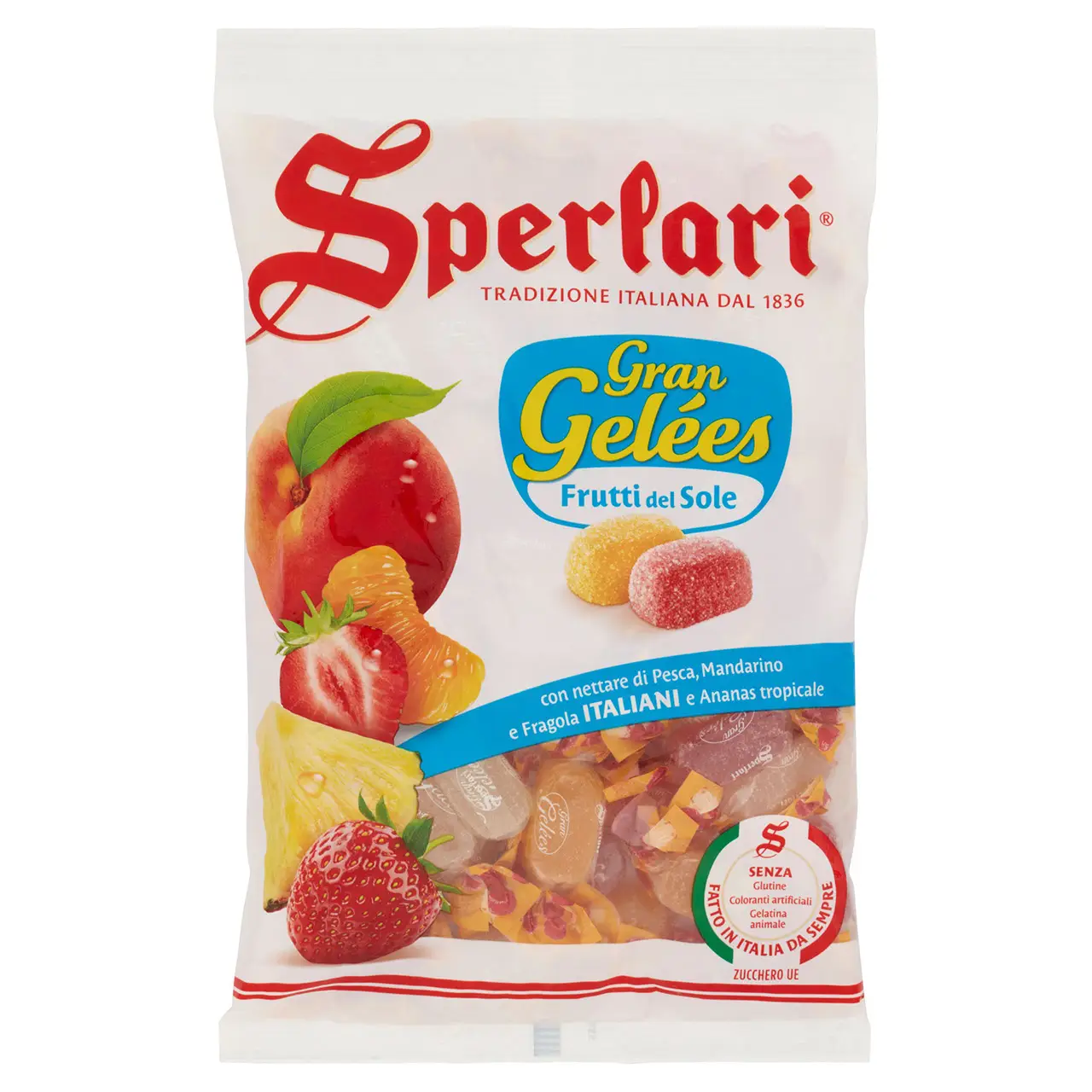 Sperlari Candy | Sperlari Gran Gelées Frutti Del Sole | Sperlari Italian Hard Candy | Sperlari Sweets | 14,1 Ounce Total