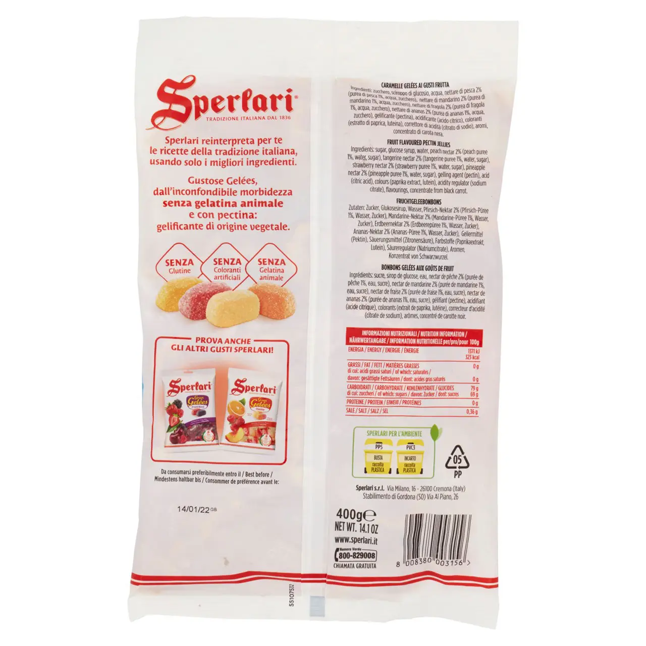 Sperlari Candy | Sperlari Gran Gelées Frutti Del Sole | Sperlari Italian Hard Candy | Sperlari Sweets | 14,1 Ounce Total - Image 6