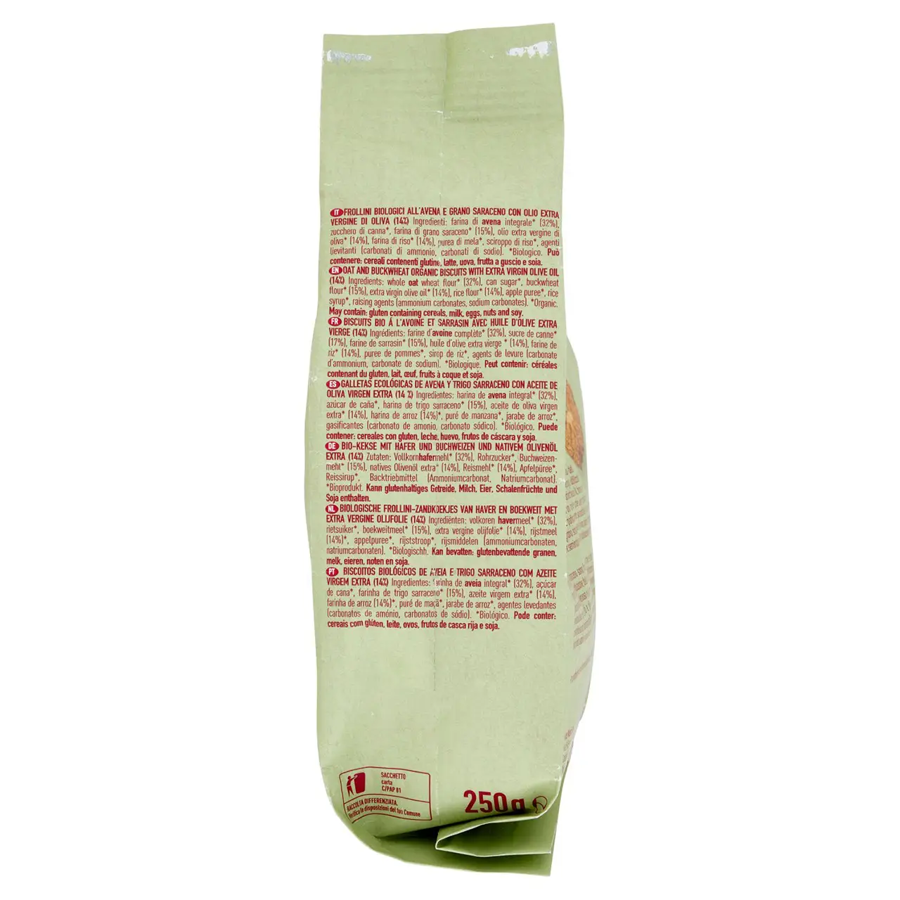 Alce Nero Cookies | Frollini Oats & Buckwheat | Alce Nero Biscuits | Alce Nero Snacks | 8,8 Ounce Total - Image 4
