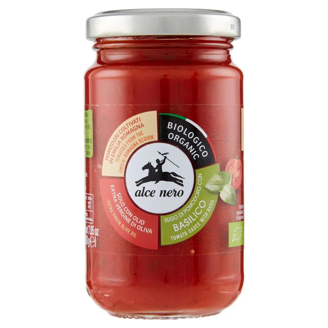 Alce Nero Pasta | Alce Nero Tomato Sauce With Basil | Alce Nero | Pasta Alce Nero | 7 Ounce Total