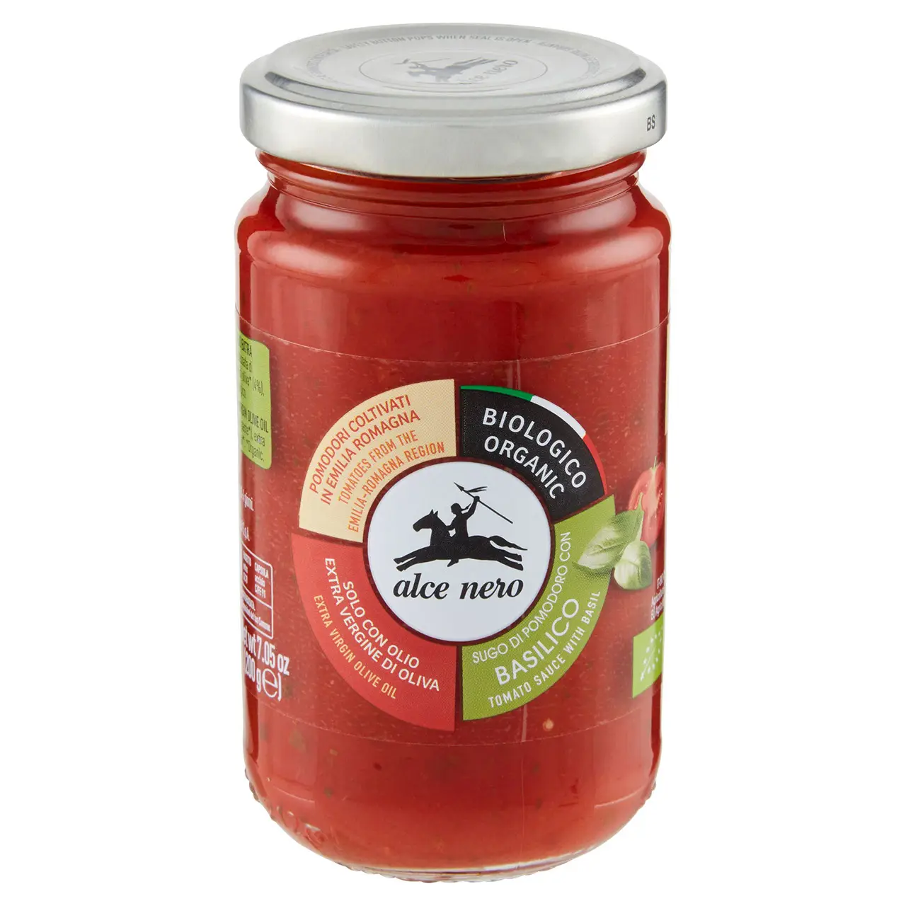 Alce Nero Pasta | Alce Nero Tomato Sauce With Basil | Alce Nero | Pasta Alce Nero | 7 Ounce Total - Image 2