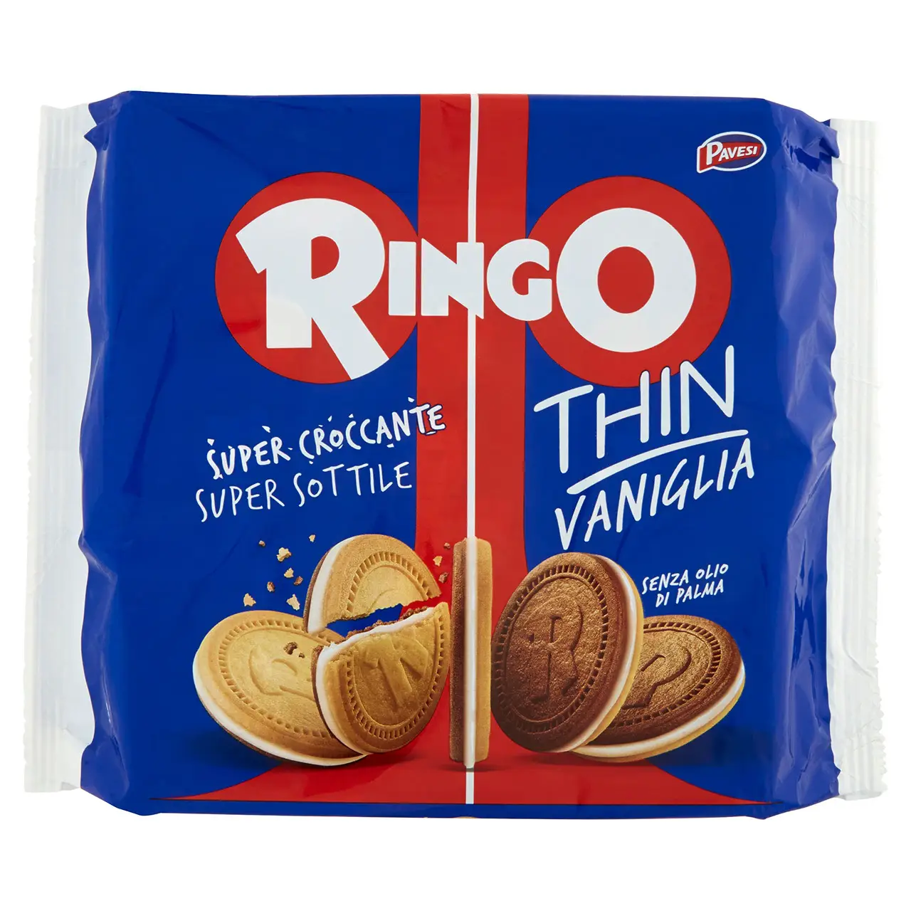 Ringo Cookies From Italy | Pavesi Ringo Thin Vanilla | Ringo Biscuits | Italian Biscuits | 8,2 Ounce Total