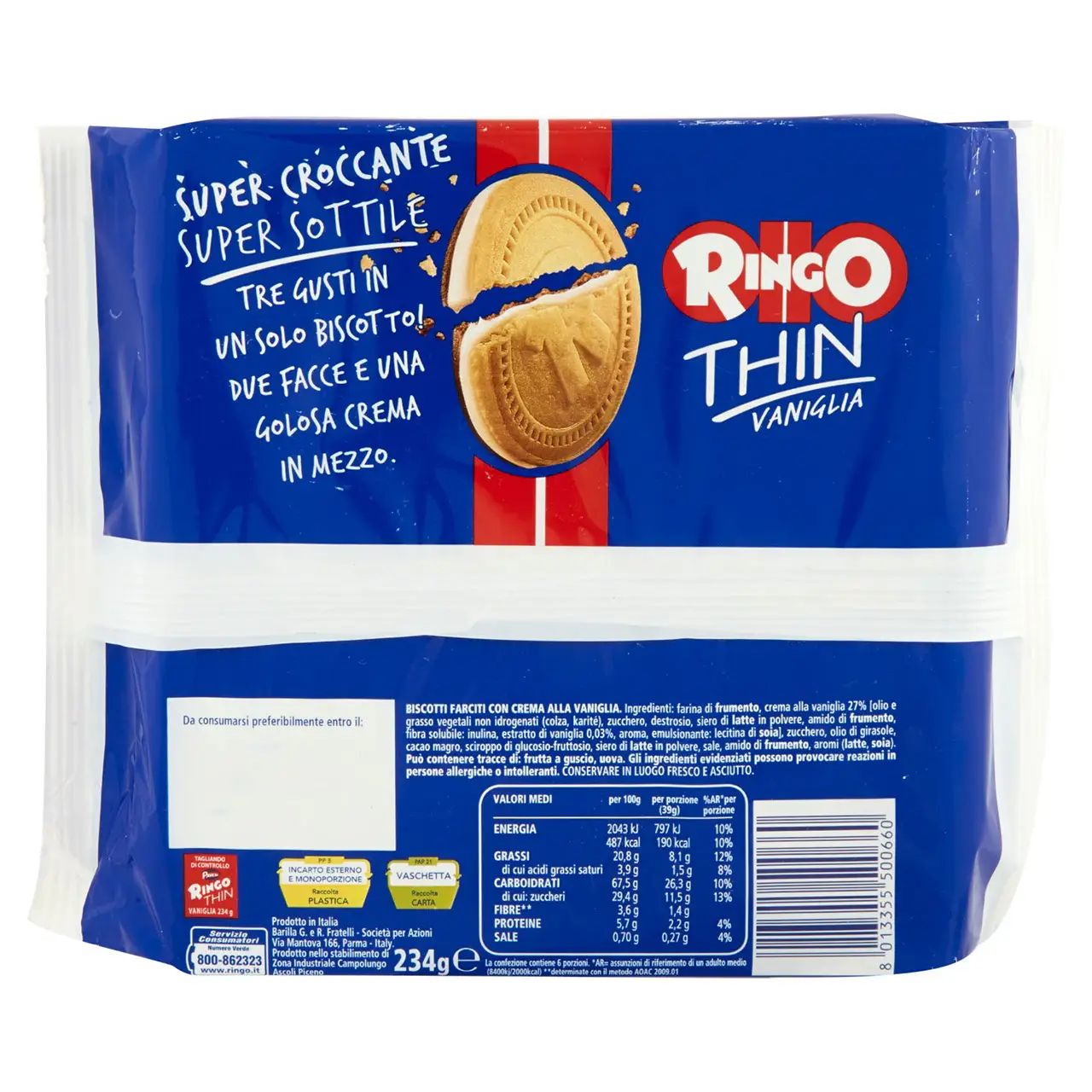 Ringo Cookies From Italy | Pavesi Ringo Thin Vanilla | Ringo Biscuits | Italian Biscuits | 8,2 Ounce Total - Image 6