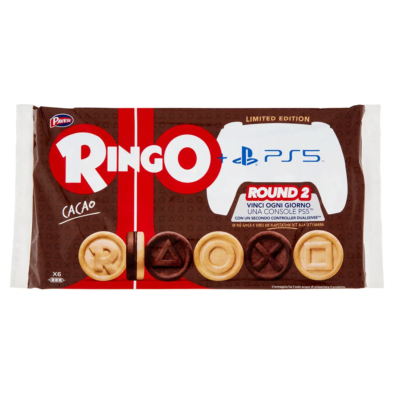 Ringo Cookies From Italy | Ringo Limited Edition Playstation With Cocoa Cream | Ringo Biscuits | Italian Biscuits | 11,6 Ounce Total