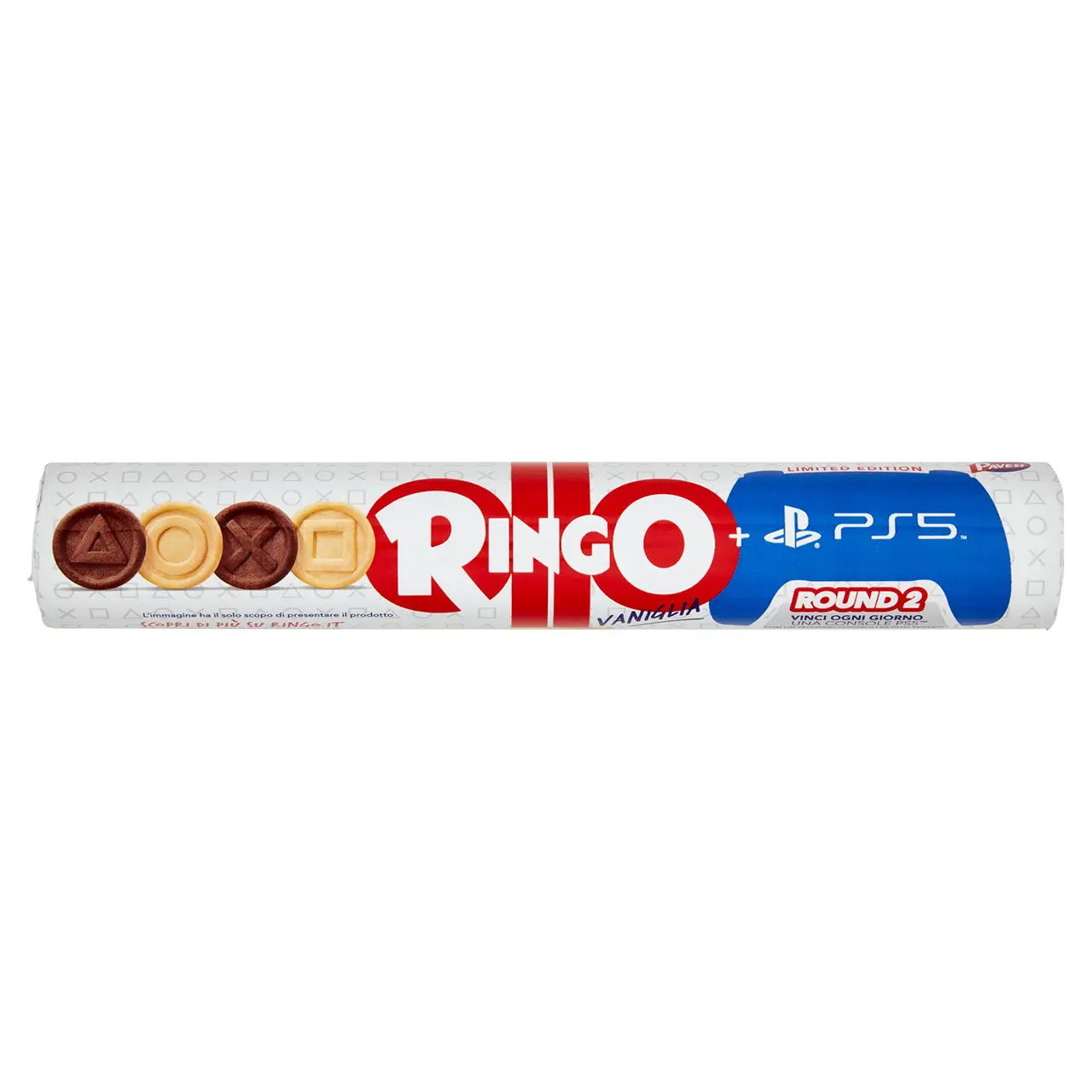 Ringo Cookies From Italy | Ringo Limited Edition Playstation With Vanilla Cream - Snack Snack - 165G | Ringo Biscuits | Italian Biscuits | 5,8 Ounce Total