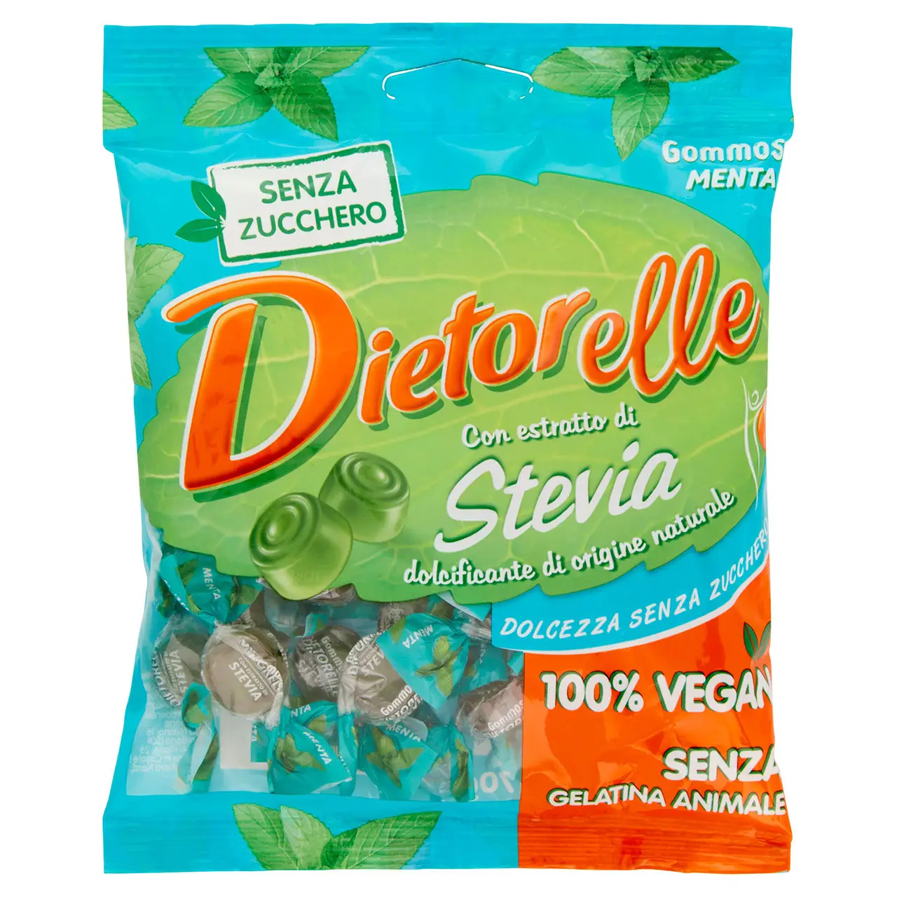 Dietorelle Candy | Dietorelle With Stevia Extract Gummy Mints | Dietorelle Sweets | Dietorelle | 2,4 Ounce Total