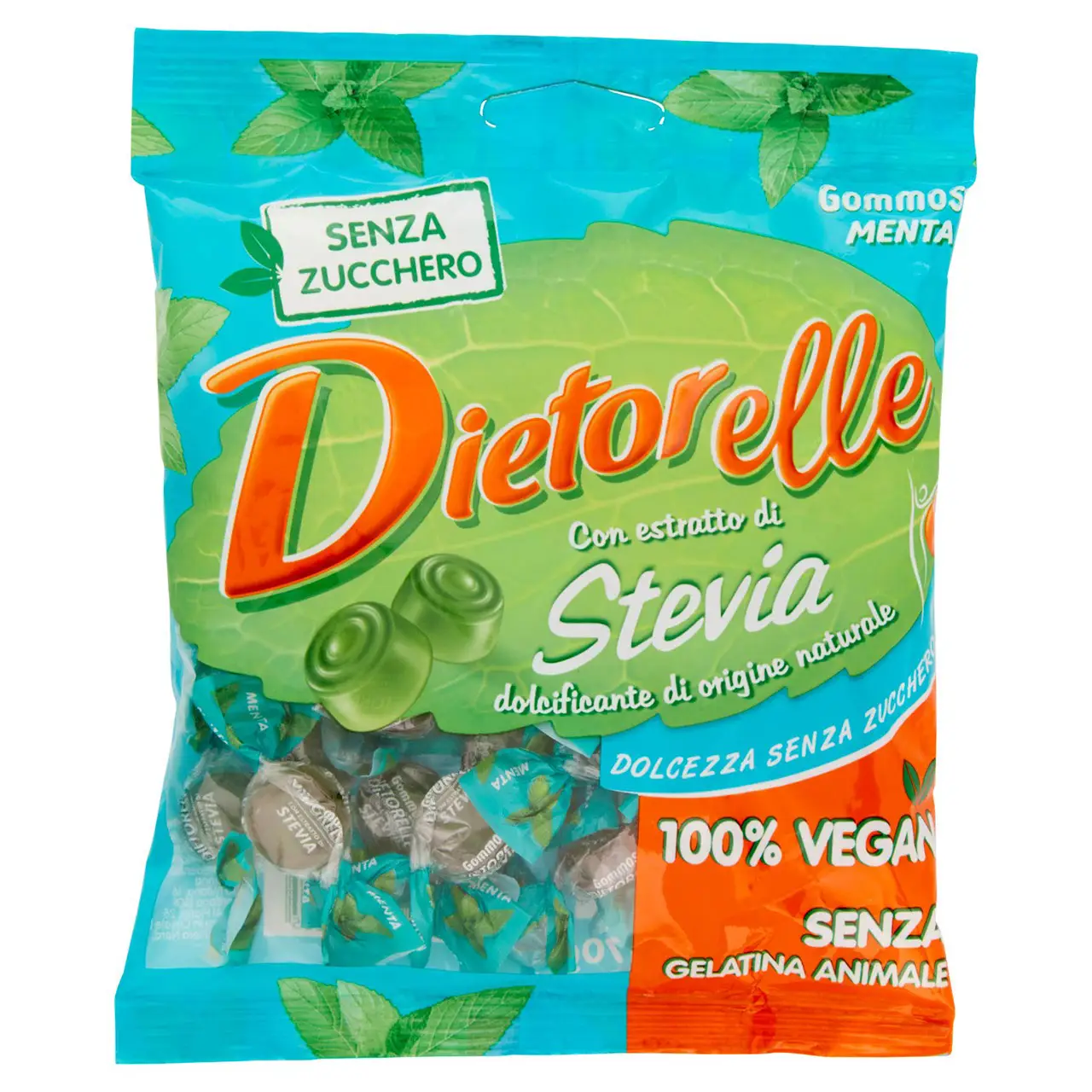 Dietorelle Candy | Dietorelle With Stevia Extract Gummy Mints | Dietorelle Sweets | Dietorelle | 2,4 Ounce Total - Image 3