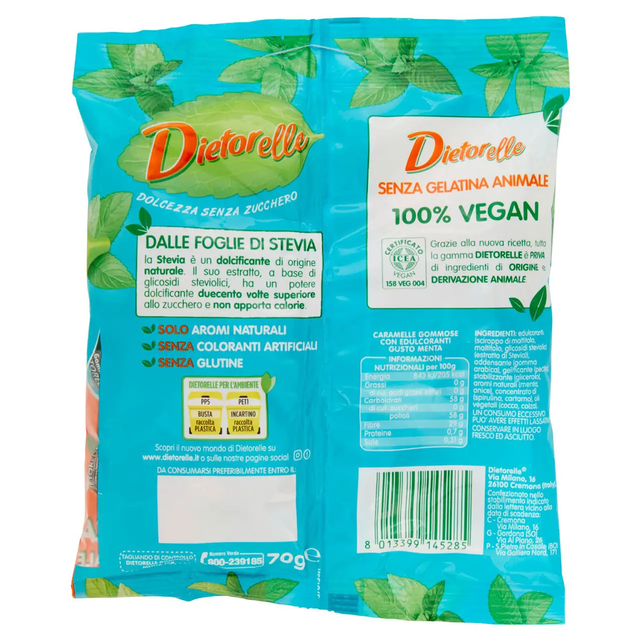 Dietorelle Candy | Dietorelle With Stevia Extract Gummy Mints | Dietorelle Sweets | Dietorelle | 2,4 Ounce Total - Image 6