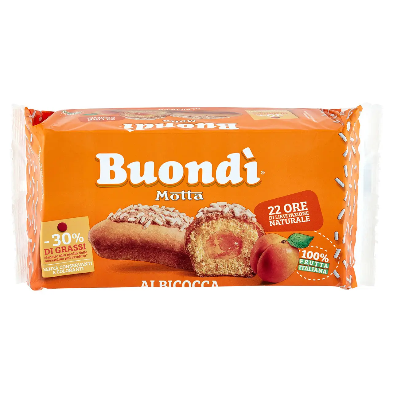 Motta | Buondì Apricot 6 X | Motta Originale | Motta Snack | 9,1 Ounce Total - Image 2
