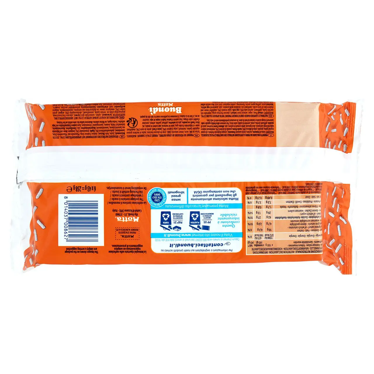 Motta | Buondì Apricot 6 X | Motta Originale | Motta Snack | 9,1 Ounce Total - Image 6