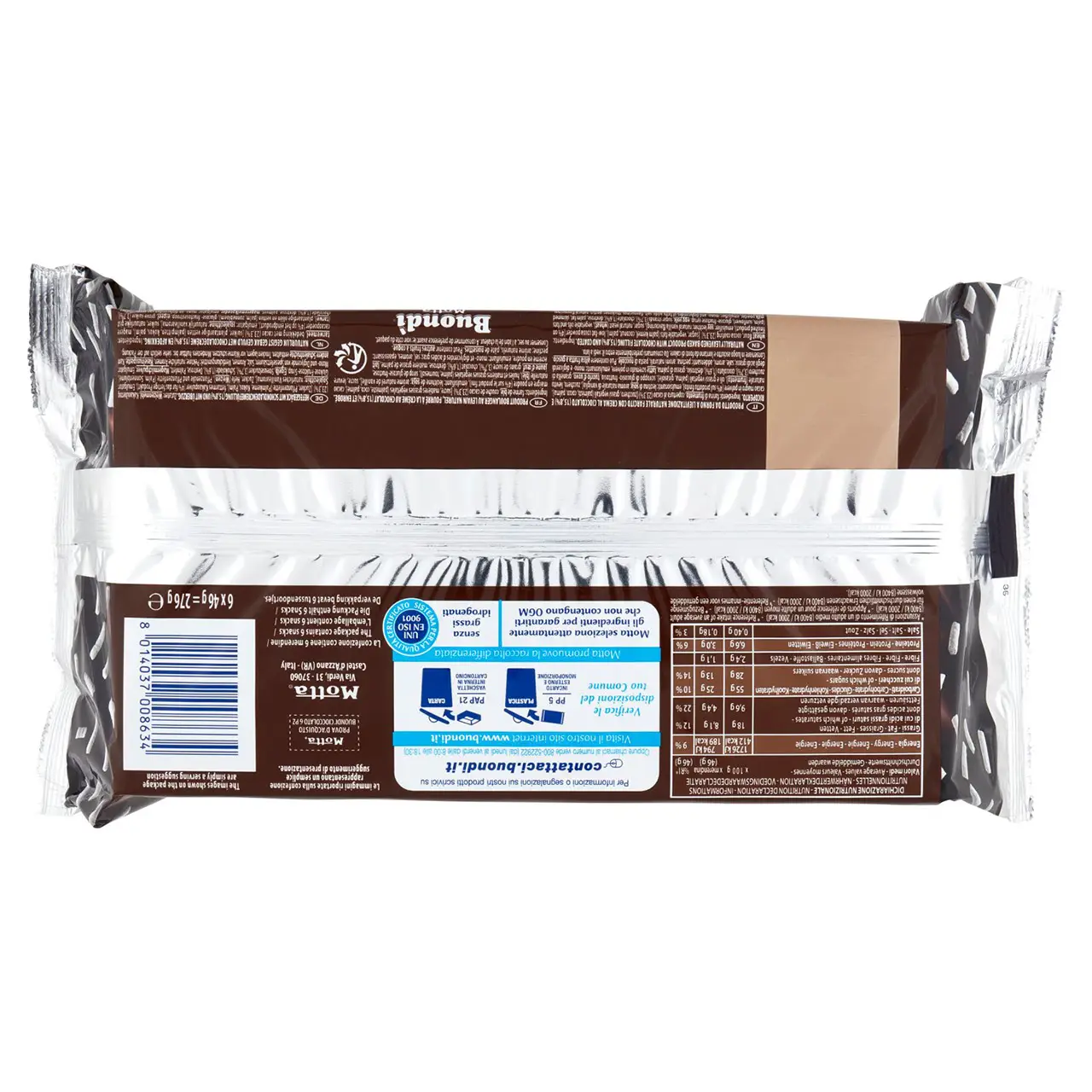 Motta | Buondì Ricoperto - Chocolate 6 X | Motta Originale | Motta Snack | 9,7 Ounce Total - Image 6