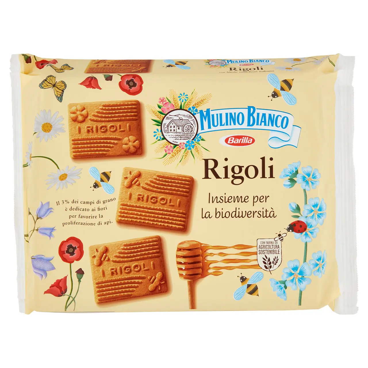 Mulino Bianco Biscuits | Mulino Bianco Rigoli With Italian Millefiori Honey | Mulino Bianco Crackers | Mulino Bianco Italian Cookies | 28,2 Ounce Total - Image 2