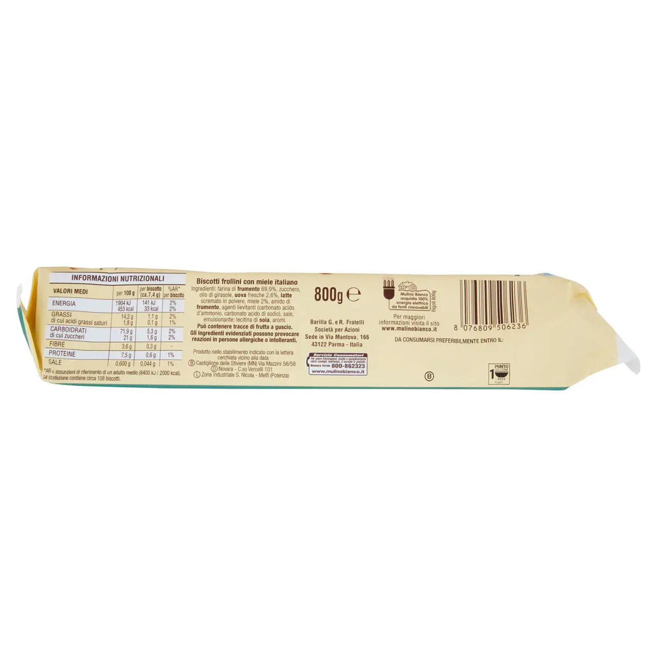 Mulino Bianco Biscuits | Mulino Bianco Rigoli With Italian Millefiori Honey | Mulino Bianco Crackers | Mulino Bianco Italian Cookies | 28,2 Ounce Total - Image 4
