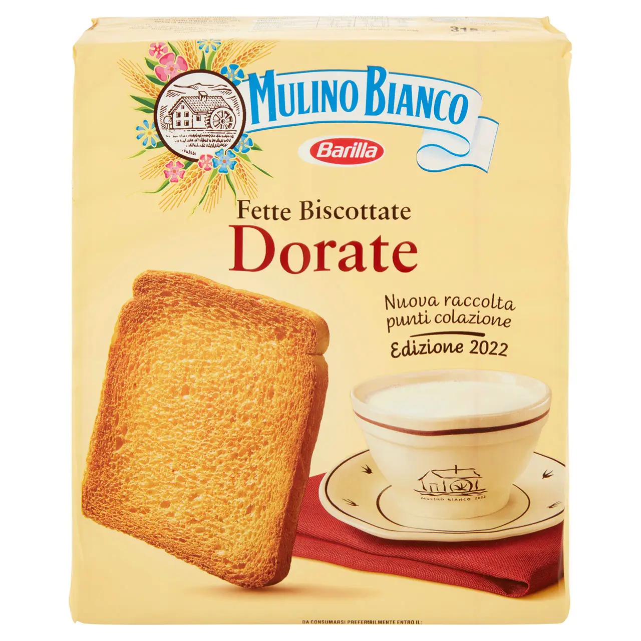 Mulino Bianco Biscuits | Mulino Bianco Golden Biscuit Slices | Mulino Bianco Crackers | Mulino Bianco Italian Cookies | 11,1 Ounce Total