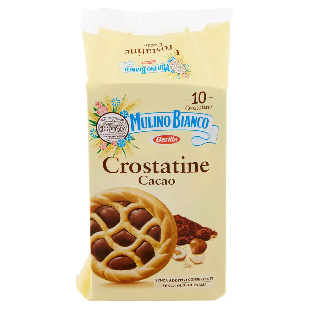 Mulino Bianco Biscuits | Mulino Bianco Crostatine Cacao | Mulino Bianco Crackers | Mulino Bianco Italian Cookies | 14,1 Ounce Total