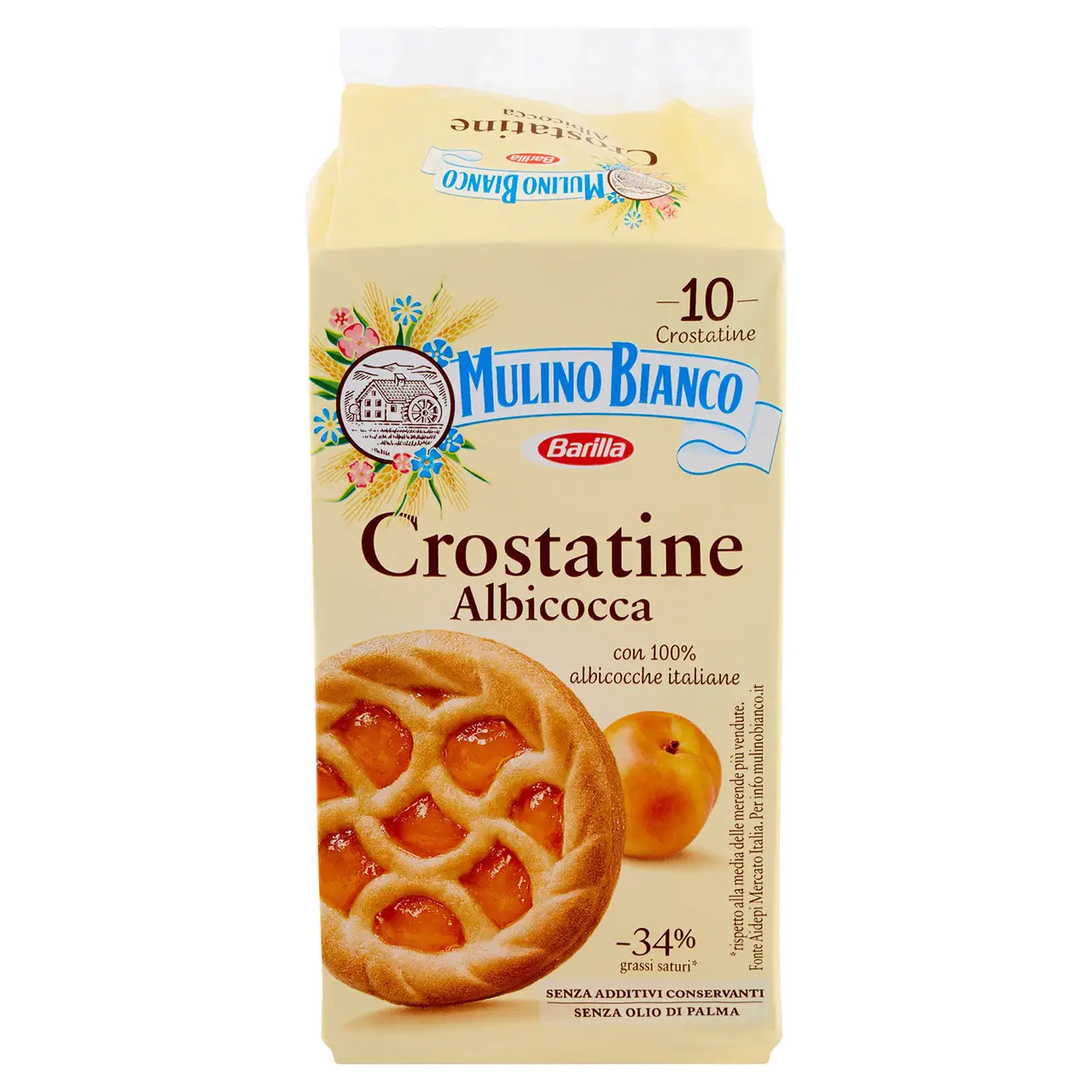 Mulino Bianco Biscuits | Mulino Bianco Apricot Tarts | Mulino Bianco Crackers | Mulino Bianco Italian Cookies | 14,1 Ounce Total