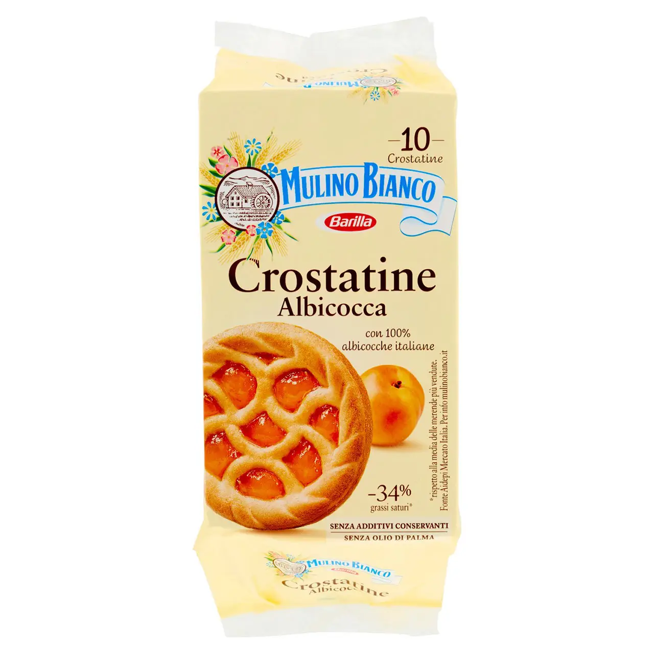 Mulino Bianco Biscuits | Mulino Bianco Apricot Tarts | Mulino Bianco Crackers | Mulino Bianco Italian Cookies | 14,1 Ounce Total - Image 3