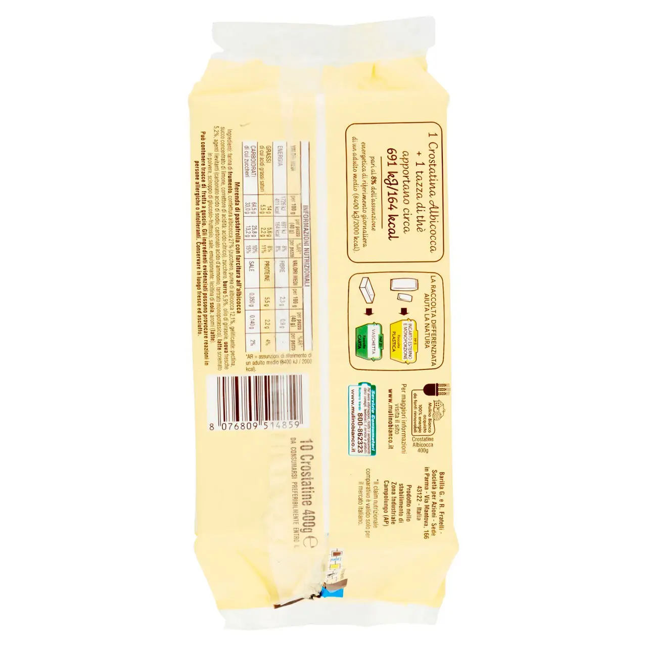 Mulino Bianco Biscuits | Mulino Bianco Apricot Tarts | Mulino Bianco Crackers | Mulino Bianco Italian Cookies | 14,1 Ounce Total - Image 5