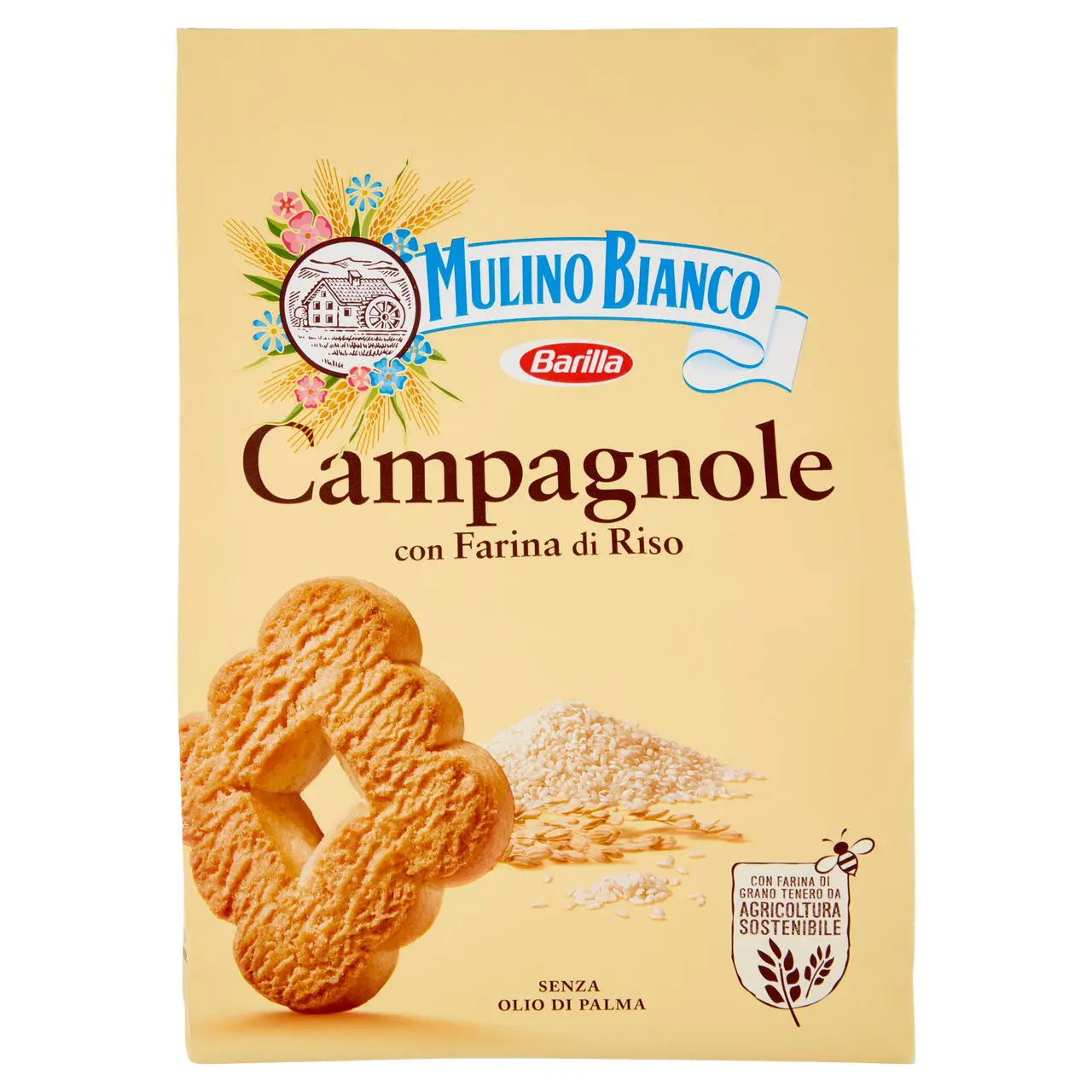 Mulino Bianco Biscuits | Mulino Bianco Campagnole With Rice Flour | Mulino Bianco Crackers | Mulino Bianco Italian Cookies | 24,6 Ounce Total