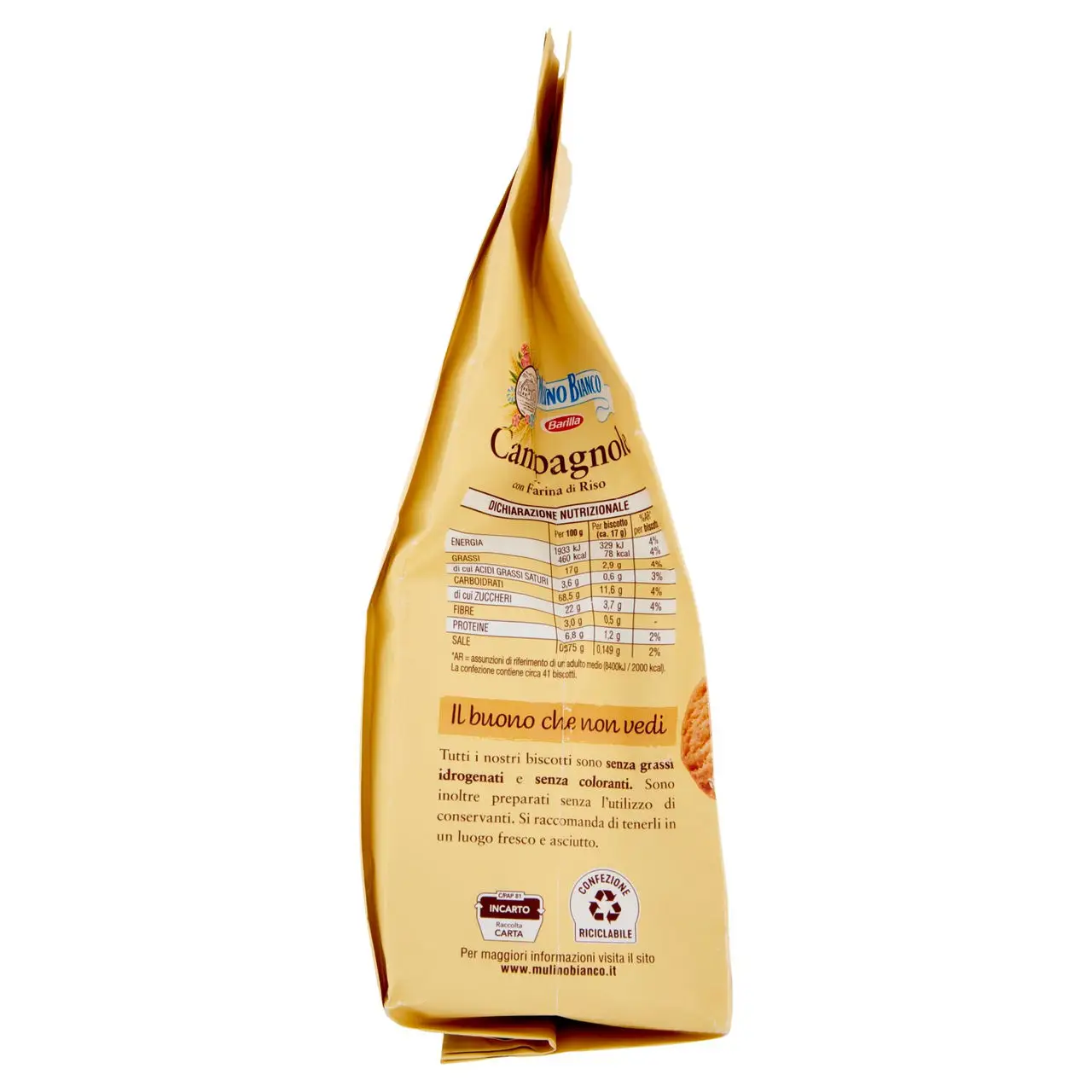 Mulino Bianco Biscuits | Mulino Bianco Campagnole With Rice Flour | Mulino Bianco Crackers | Mulino Bianco Italian Cookies | 24,6 Ounce Total - Image 6