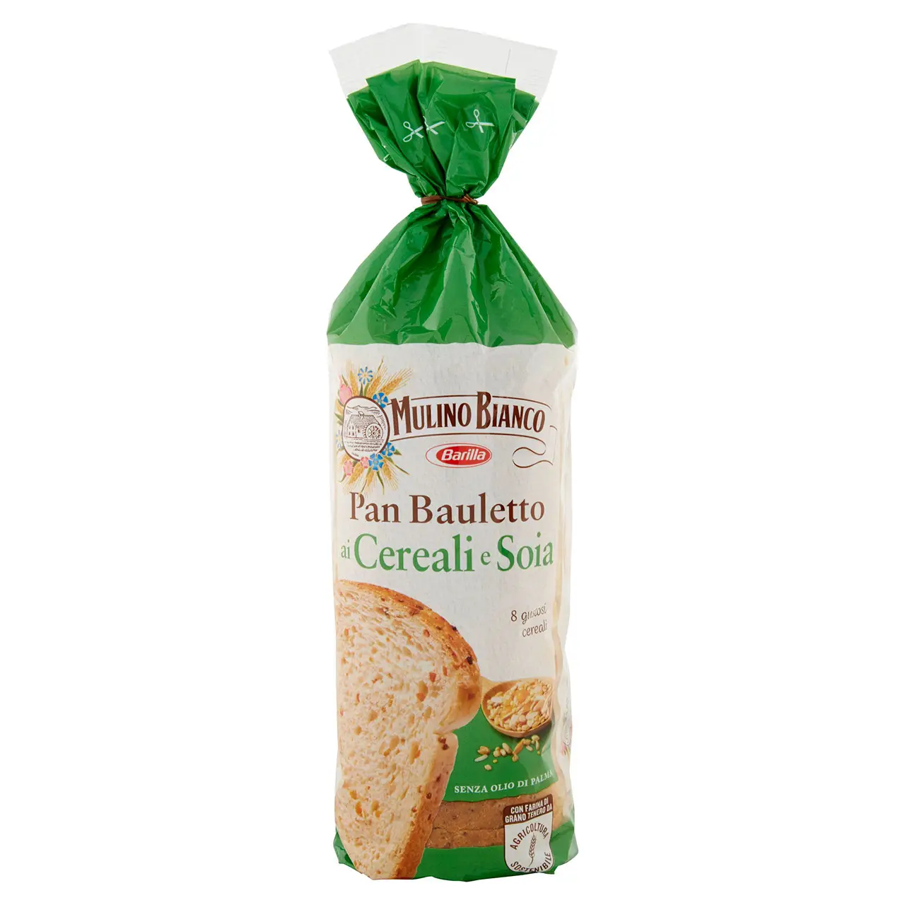 Mulino Bianco Biscuits | Mulino Bianco Pan Bauletto With Cereals & Soy | Mulino Bianco Crackers | Mulino Bianco Italian Cookies | 14,1 Ounce Total