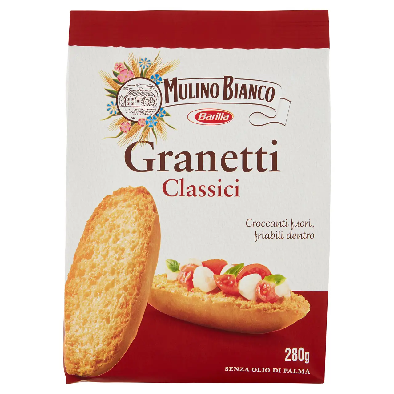 Mulino Bianco Biscuits | Mulino Bianco Granetti Classici | Mulino Bianco Crackers | Mulino Bianco Italian Cookies | 9,8 Ounce Total