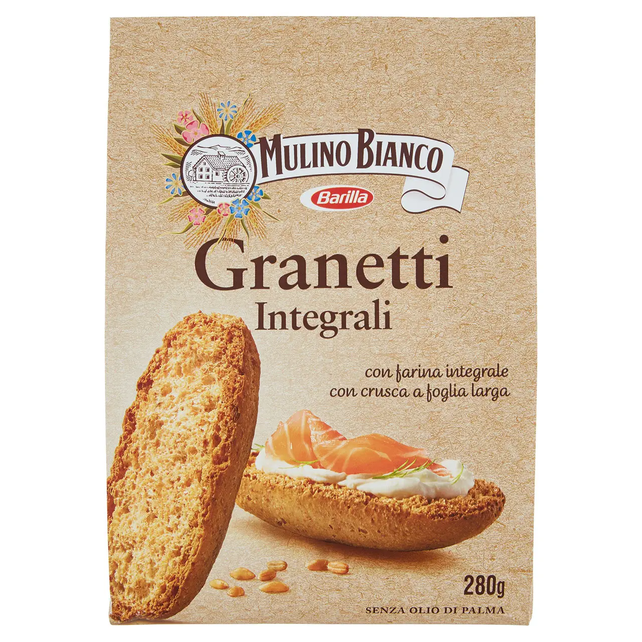 Mulino Bianco Biscuits | Mulino Bianco Granetti Integrali | Mulino Bianco Crackers | Mulino Bianco Italian Cookies | 9,8 Ounce Total