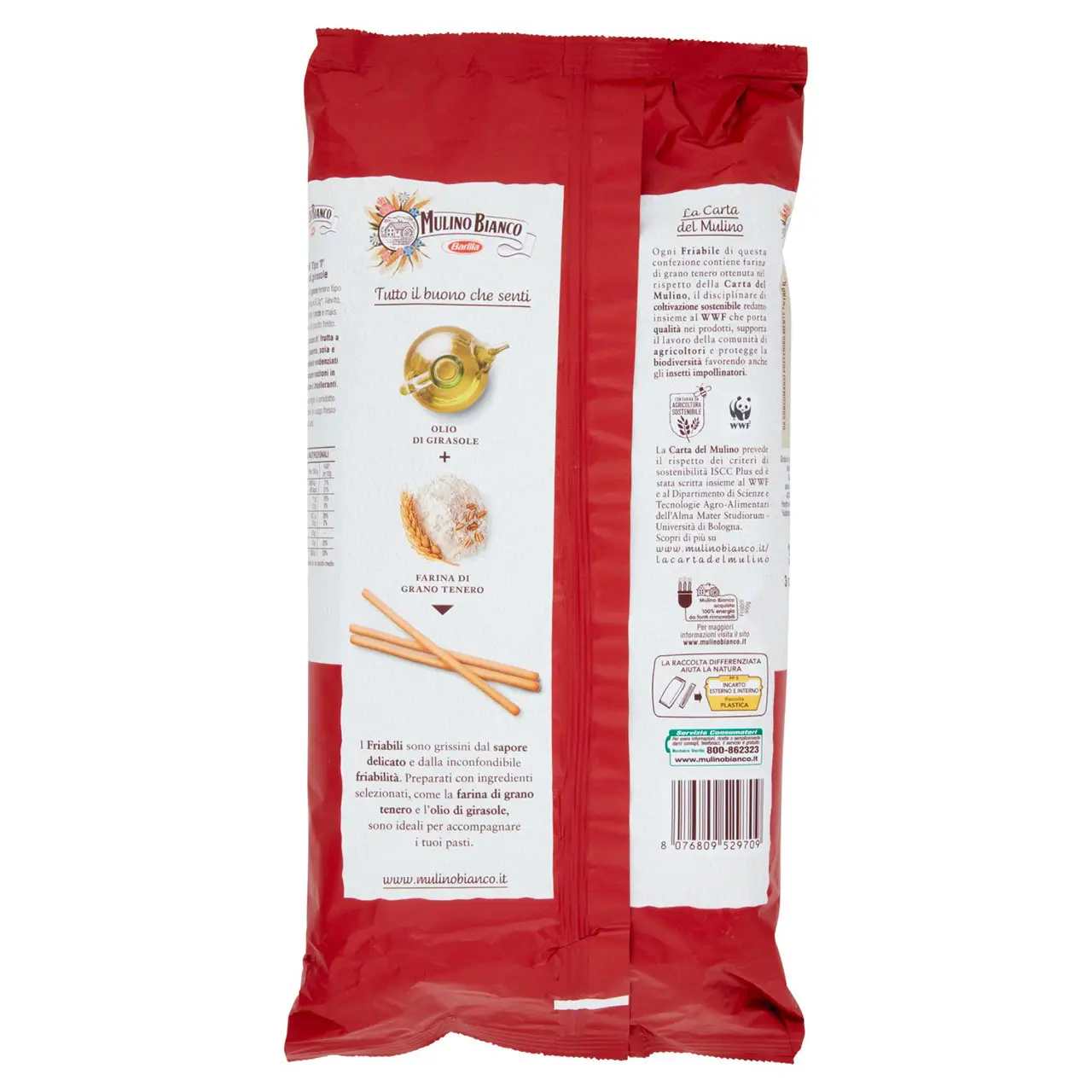 Mulino Bianco Biscuits | Mulino Bianco Grissini Friabili With Sustainable Flour | Mulino Bianco Crackers | Mulino Bianco Italian Cookies | 10,5 Ounce Total - Image 5