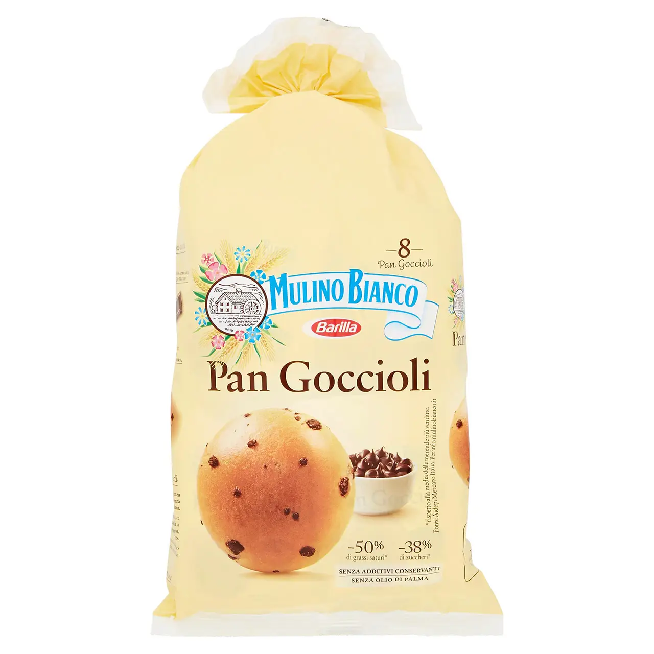 Mulino Bianco Biscuits | Mulino Bianco Pan Goccioli Snack 8 Pieces | Mulino Bianco Crackers | Mulino Bianco Italian Cookies | 11,8 Ounce Total