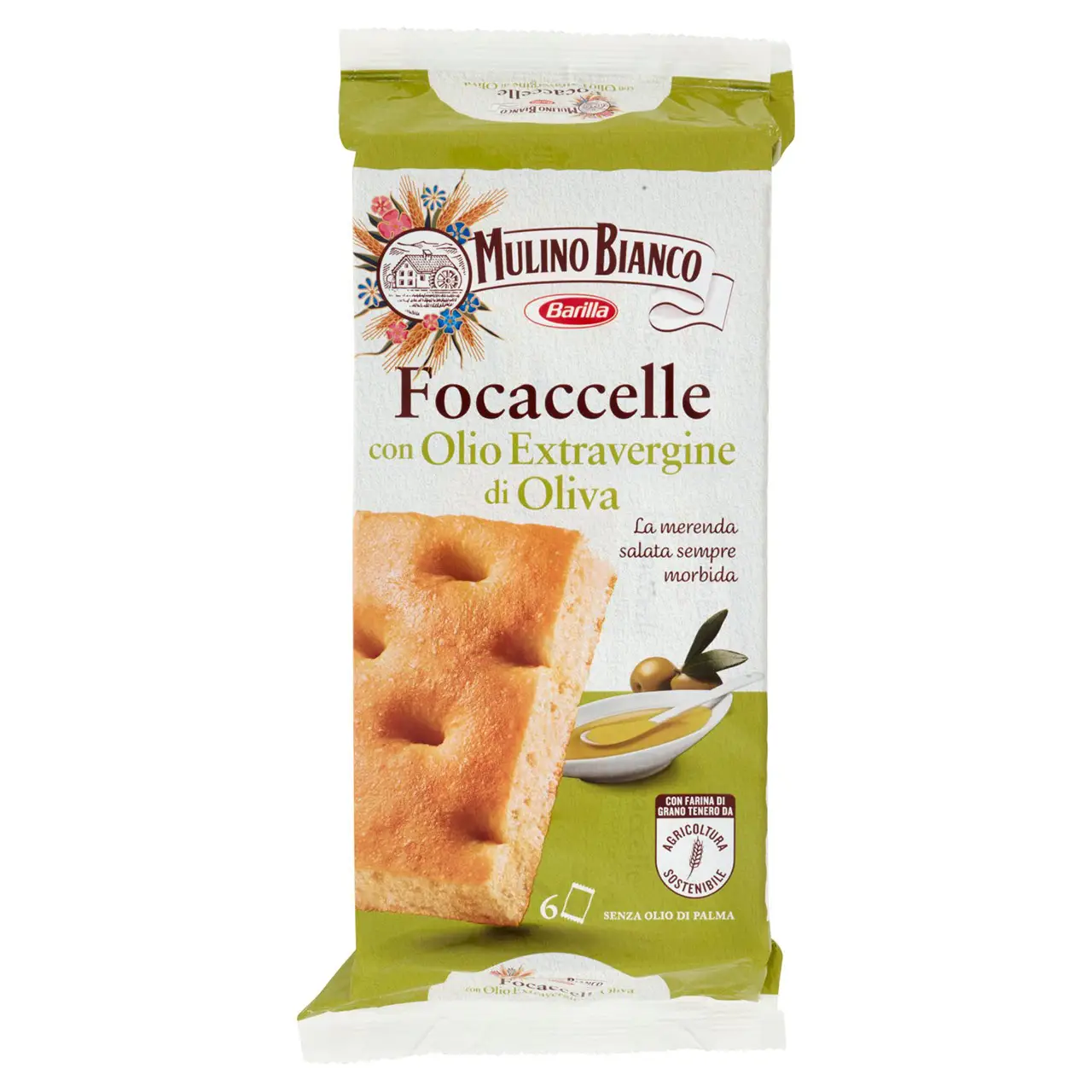 Mulino Bianco Biscuits | Mulino Bianco Focaccelle With Extra Virgin Olive Oil | Mulino Bianco Crackers | Mulino Bianco Italian Cookies | 6,9 Ounce Total - Image 2