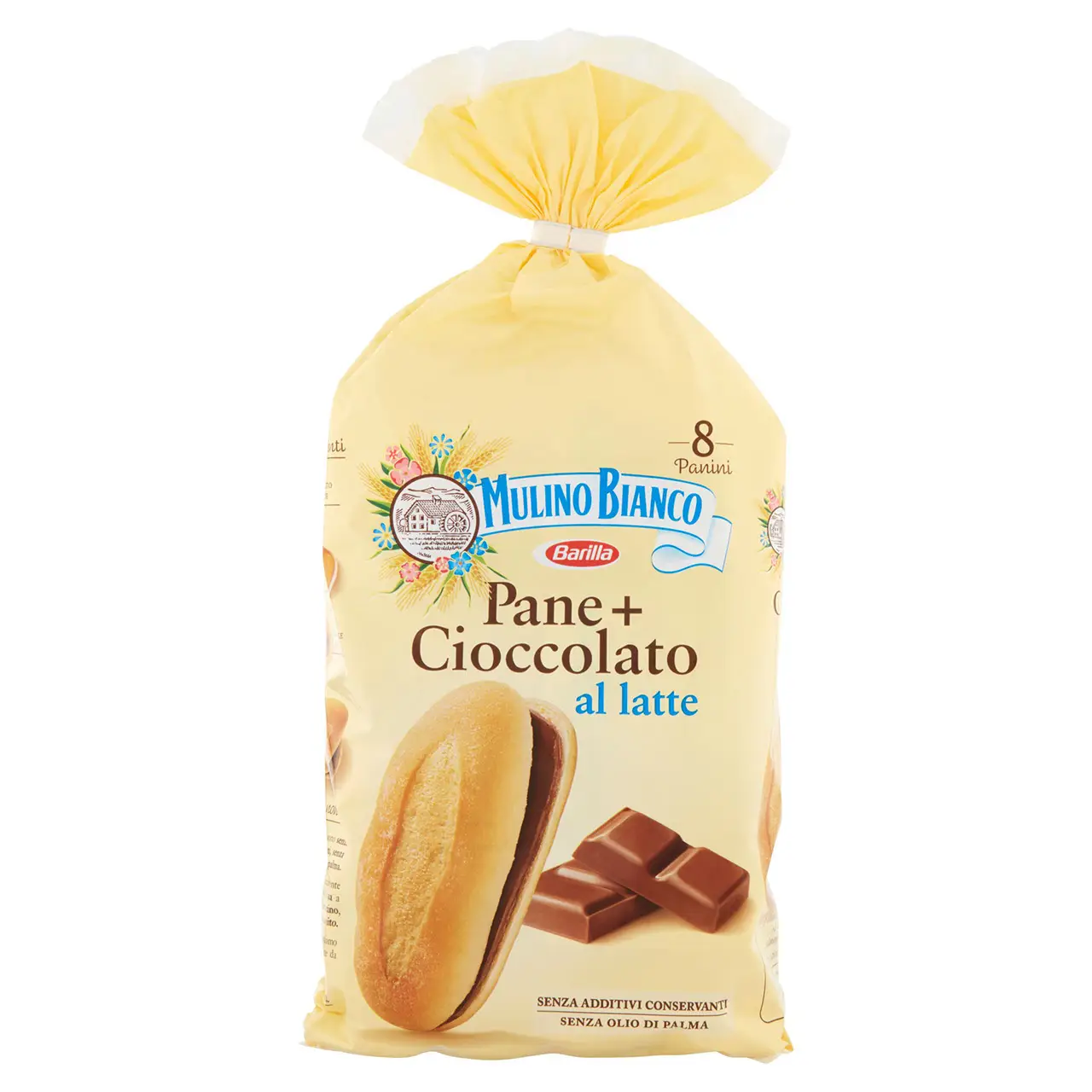 Mulino Bianco Biscuits | Mulino Bianco Milk Chocolate Bread 8 Pieces | Mulino Bianco Crackers | Mulino Bianco Italian Cookies | 10,5 Ounce Total