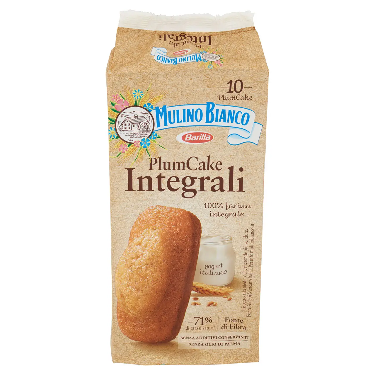 Mulino Bianco Biscuits | Mulino Bianco Wholemeal Plumcake Snack 10 Pieces | Mulino Bianco Crackers | Mulino Bianco Italian Cookies | 11,6 Ounce Total - Image 2