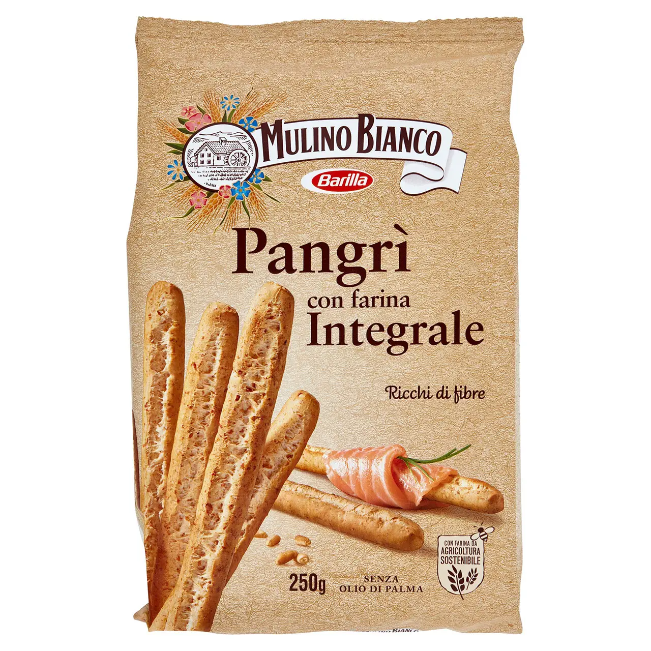 Mulino Bianco Biscuits | Mulino Bianco Pangrì | Mulino Bianco Crackers | Mulino Bianco Italian Cookies | 8,8 Ounce Total