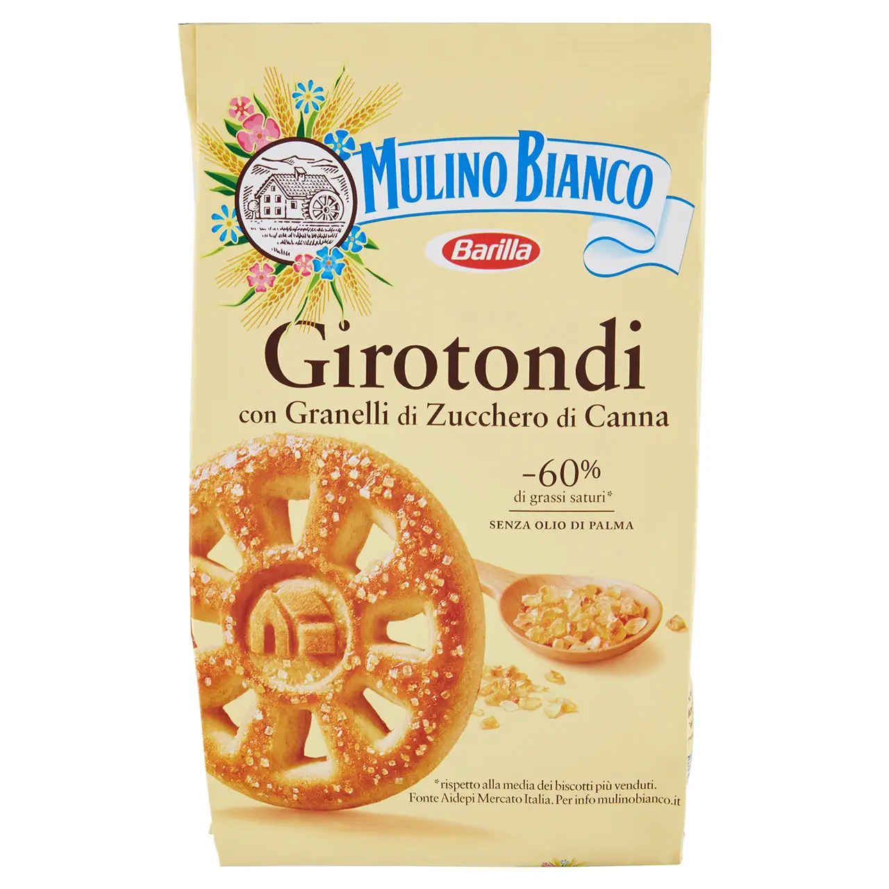 Mulino Bianco Biscuits | Mulino Bianco Girotondi With Cane Sugar Grains | Mulino Bianco Crackers | Mulino Bianco Italian Cookies | 12,3 Ounce Total