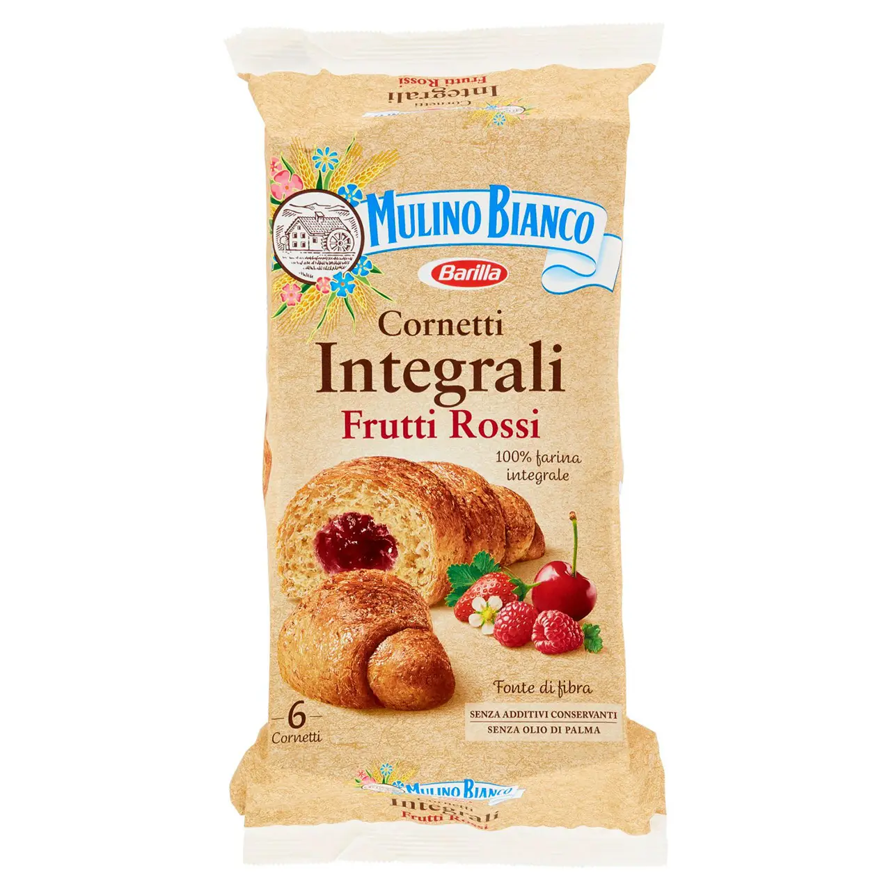 Mulino Bianco Biscuits | Mulino Bianco Whole Grain Croissants Red Fruits 6 Pieces | Mulino Bianco Crackers | Mulino Bianco Italian Cookies | 10,5 Ounce Total - Image 2