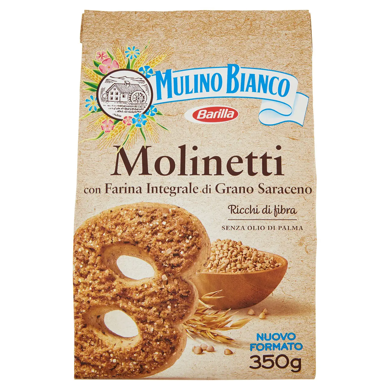 Mulino Bianco Biscuits | Mulino Bianco Molinetti | Mulino Bianco Crackers | Mulino Bianco Italian Cookies | 12,3 Ounce Total