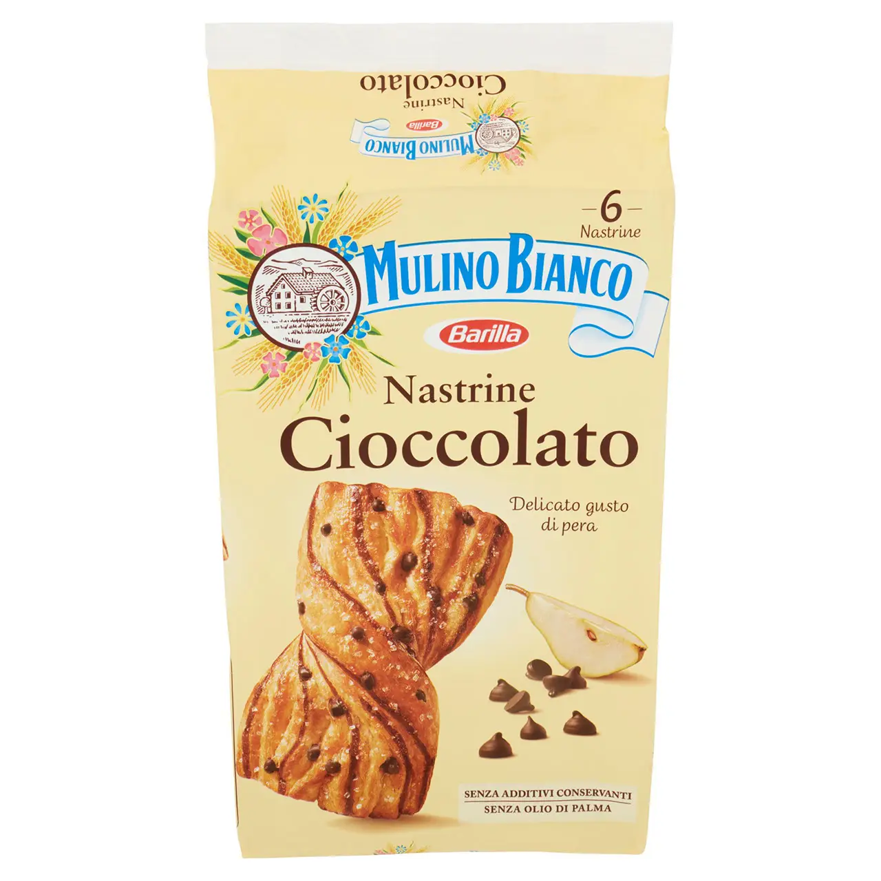 Mulino Bianco Biscuits | Mulino Bianco Nastrine Chocolate 6 Pieces | Mulino Bianco Crackers | Mulino Bianco Italian Cookies | 8,4 Ounce Total - Image 2