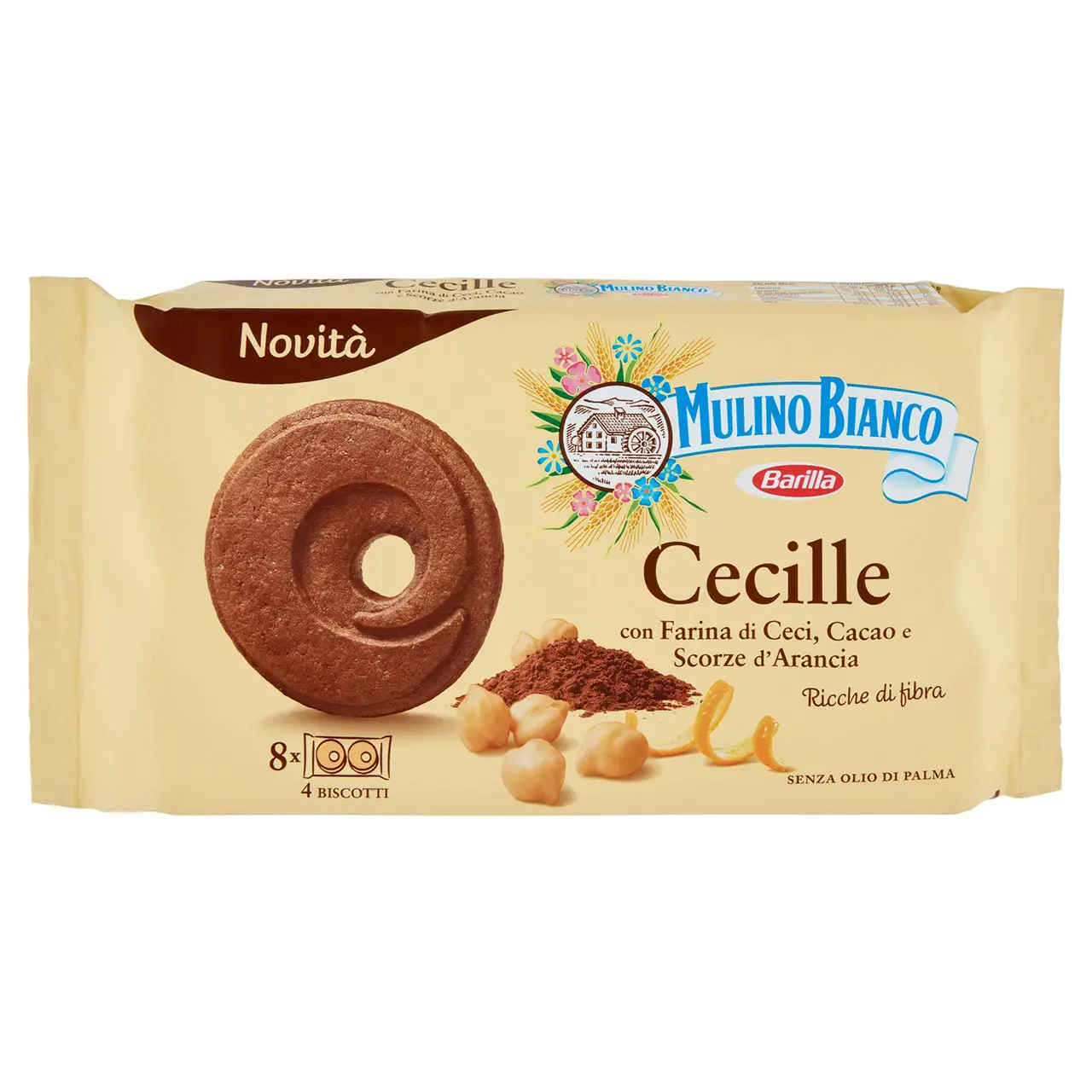 Mulino Bianco Biscuits | Mulino Bianco Cecille Cookies With Chickpea Flour, Cocoa & Orange Zest | Mulino Bianco Crackers | Mulino Bianco Italian Cookies | 7,7 Ounce Total - Image 2