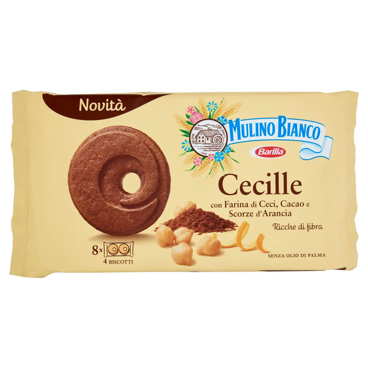 Mulino Bianco Biscuits | Mulino Bianco Cecille Cookies With Chickpea Flour, Cocoa & Orange Zest | Mulino Bianco Crackers | Mulino Bianco Italian Cookies | 7,7 Ounce Total - Image 4