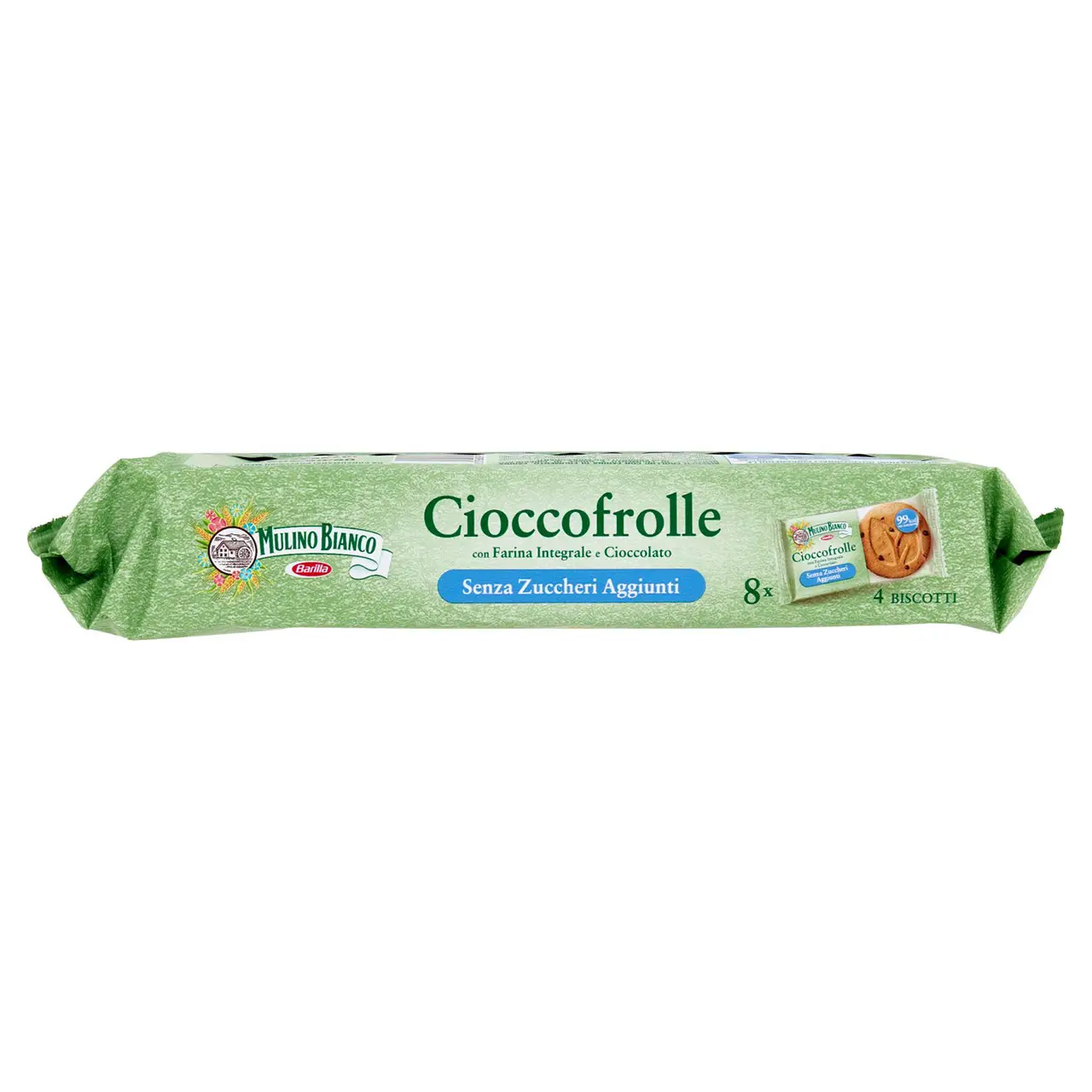 Mulino Bianco Biscuits | Mulino Bianco Cioccofrolle Cookies With Whole Wheat Flour & Chocolate | Mulino Bianco Crackers | Mulino Bianco Italian Cookies | 7 Ounce Total