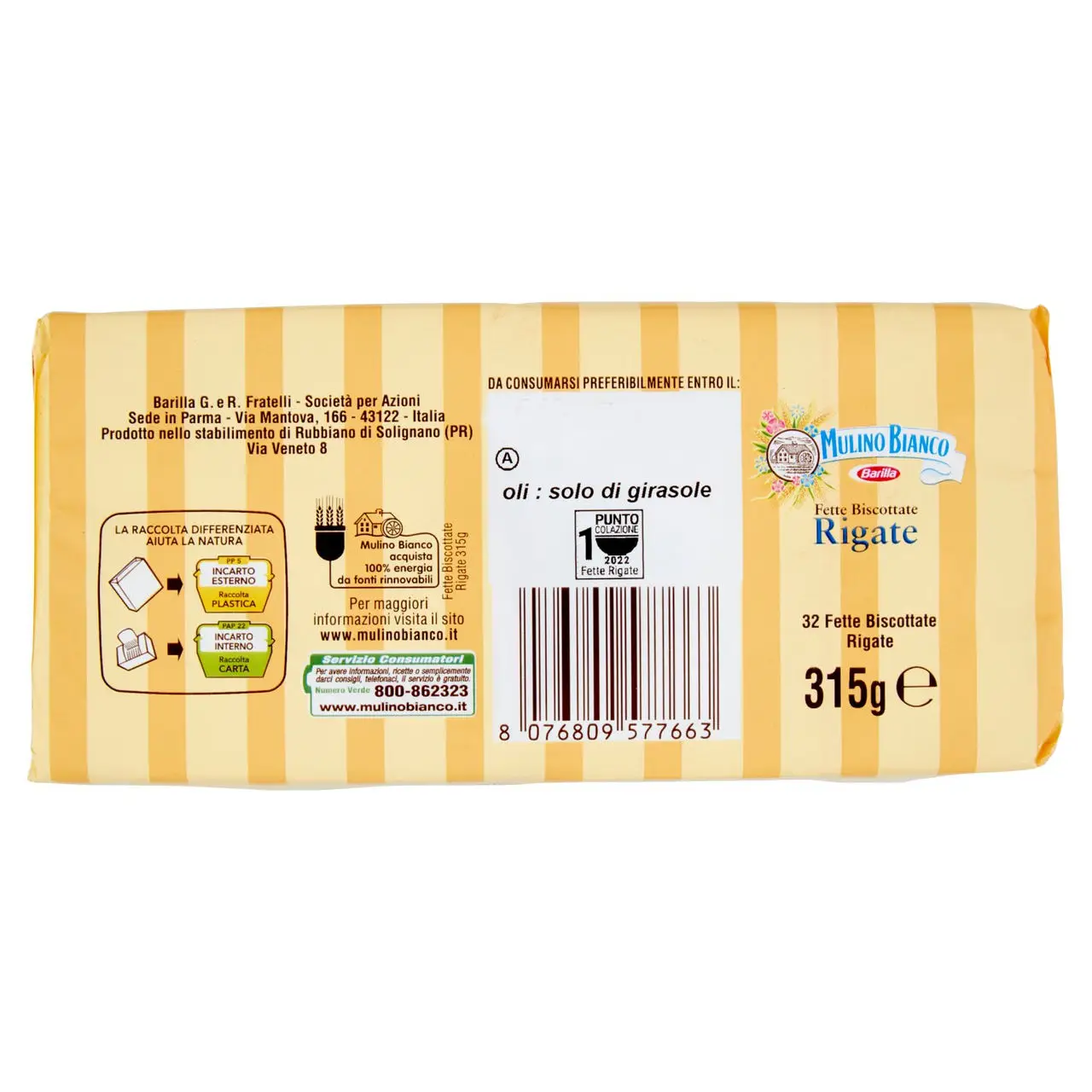 Mulino Bianco Biscuits | Mulino Bianco Fette Biscottate Rigate | Mulino Bianco Crackers | Mulino Bianco Italian Cookies | 11,1 Ounce Total