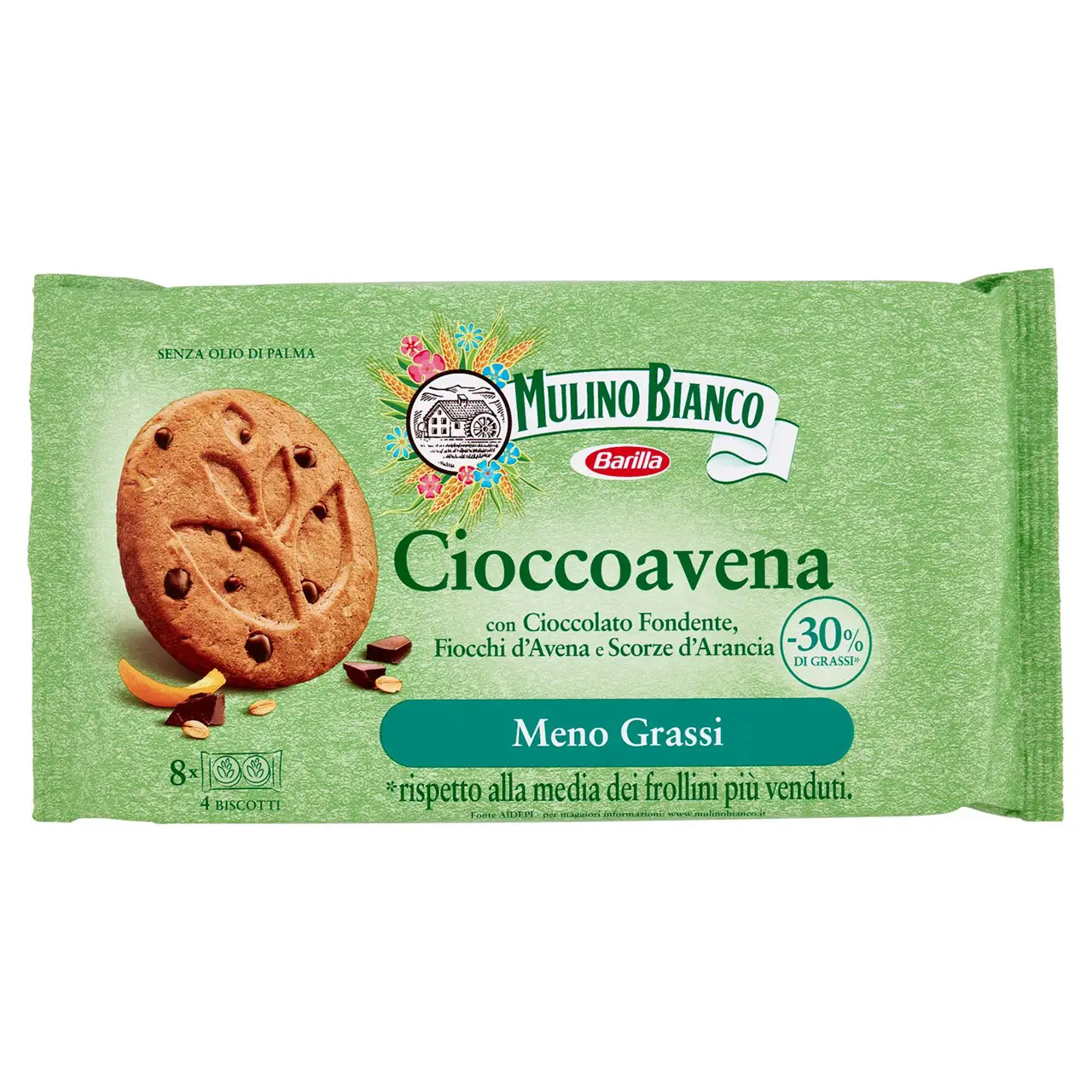 Mulino Bianco Biscuits | Mulino Bianco Cioccoavena Cookies Dark Chocolate Orange | Mulino Bianco Crackers | Mulino Bianco Italian Cookies | 7,7 Ounce Total