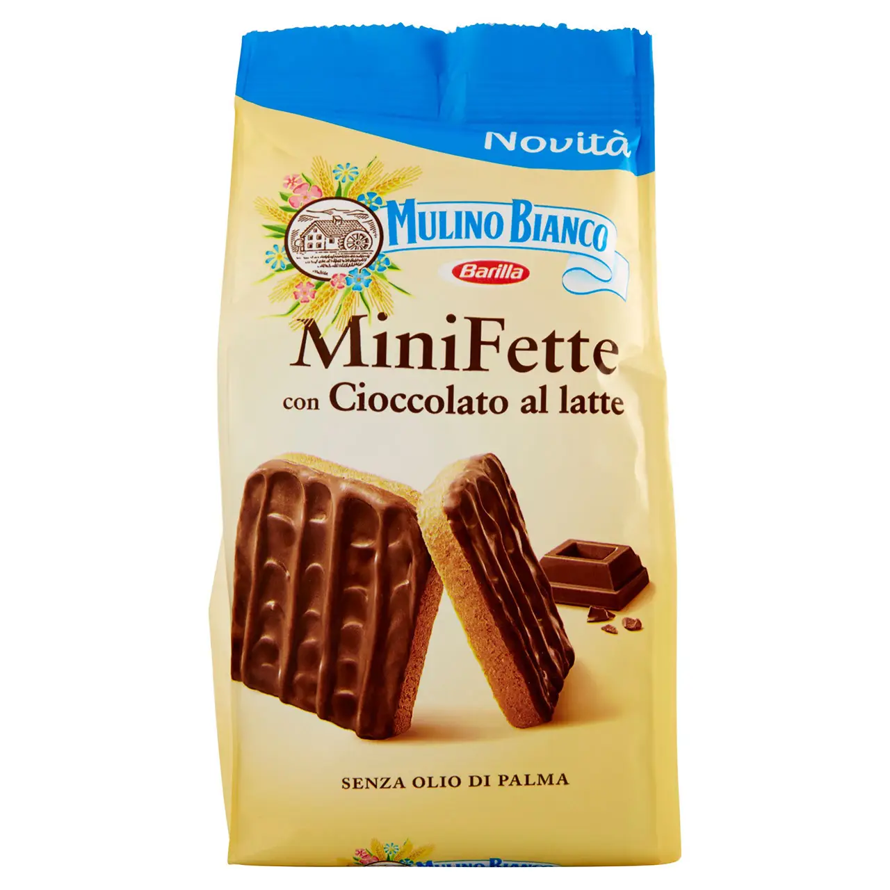 Mulino Bianco Biscuits | Mulino Bianco Mini Fette With Milk Chocolate | Mulino Bianco Crackers | Mulino Bianco Italian Cookies | 3,8 Ounce Total