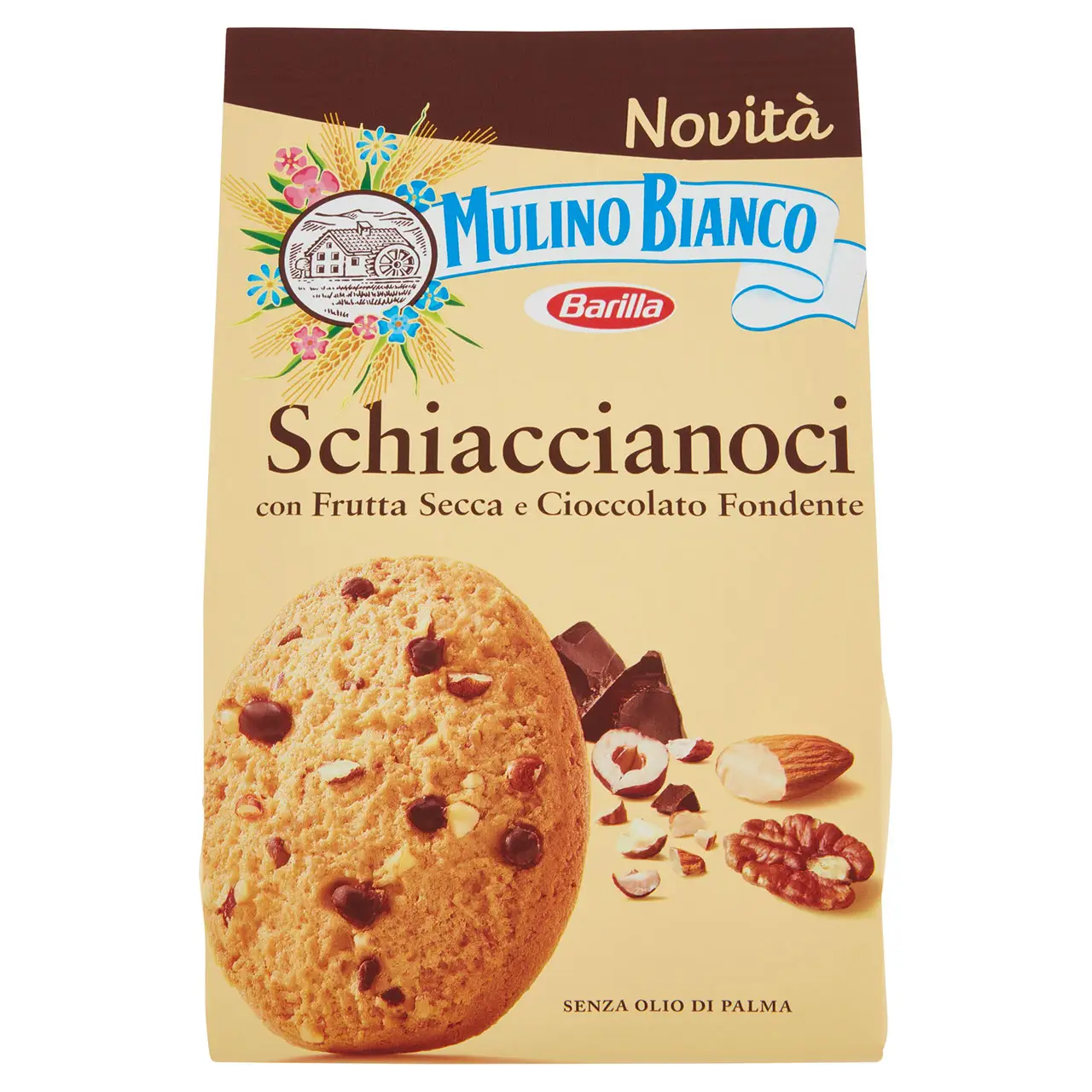 Mulino Bianco Biscuits | Mulino Bianco Nutcracker With Dried Fruit & Dark Chocolate | Mulino Bianco Crackers | Mulino Bianco Italian Cookies | 10,5 Ounce Total