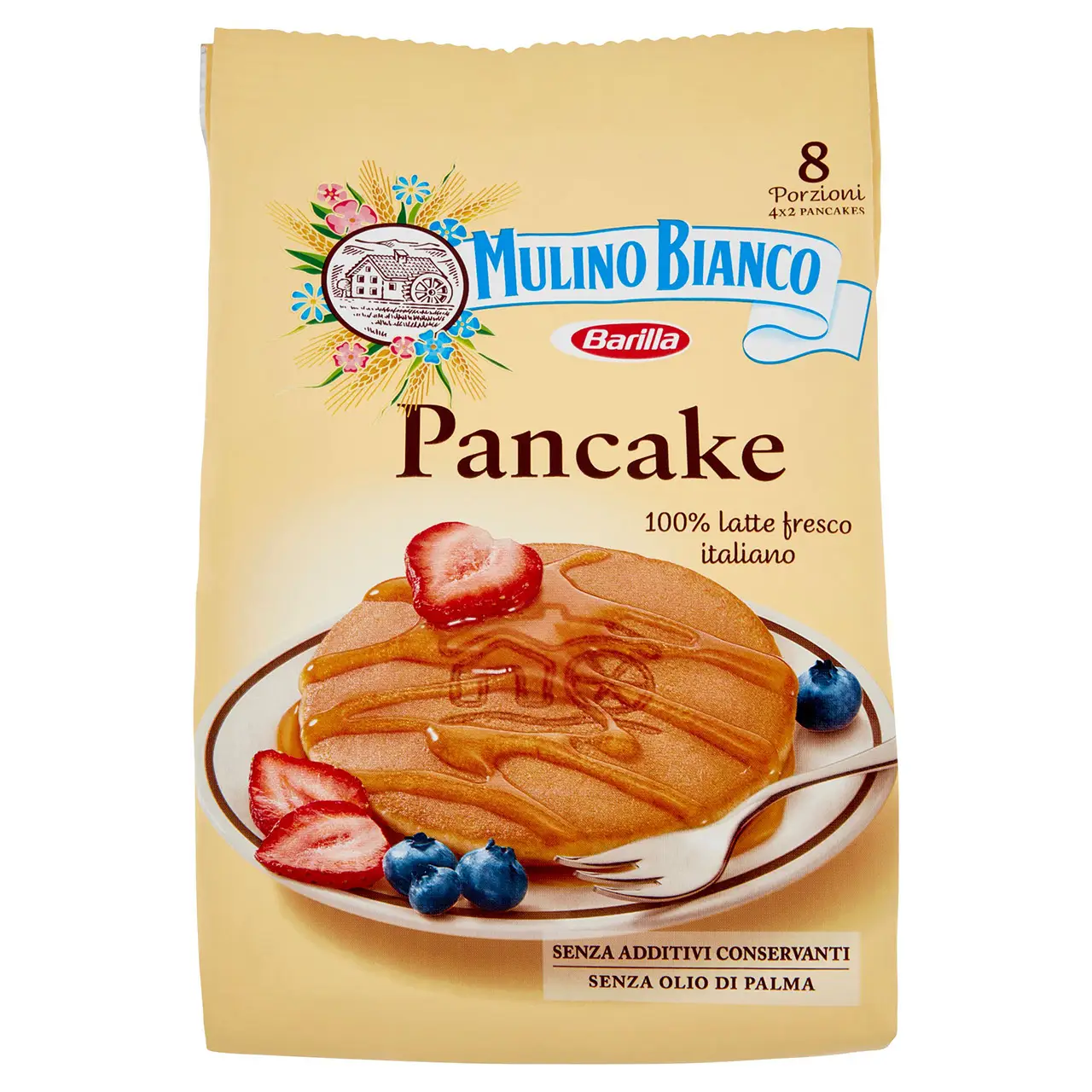Mulino Bianco Biscuits | Mulino Bianco Pancakes 4 Pieces | Mulino Bianco Crackers | Mulino Bianco Italian Cookies | 9,8 Ounce Total