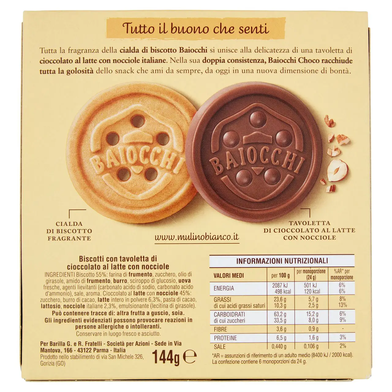 Mulino Bianco Biscuits | Mulino Bianco Baiocchi Choco | Mulino Bianco Crackers | Mulino Bianco Italian Cookies | 5 Ounce Total - Image 5