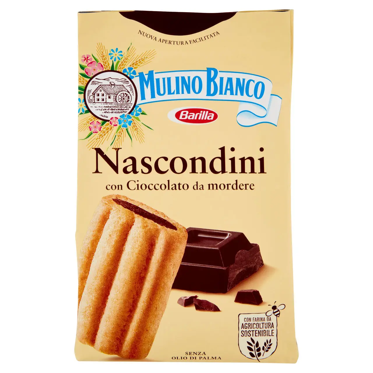 Mulino Bianco Biscuits | Mulino Bianco Nascondini Cookies With Crunchy Chocolate | Mulino Bianco Crackers | Mulino Bianco Italian Cookies | 11,6 Ounce Total