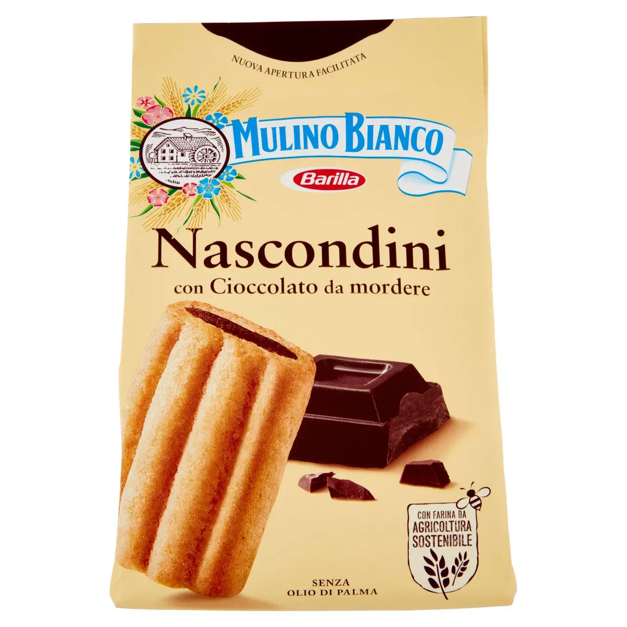 Mulino Bianco Biscuits | Mulino Bianco Nascondini Cookies With Crunchy Chocolate | Mulino Bianco Crackers | Mulino Bianco Italian Cookies | 11,6 Ounce Total - Image 2